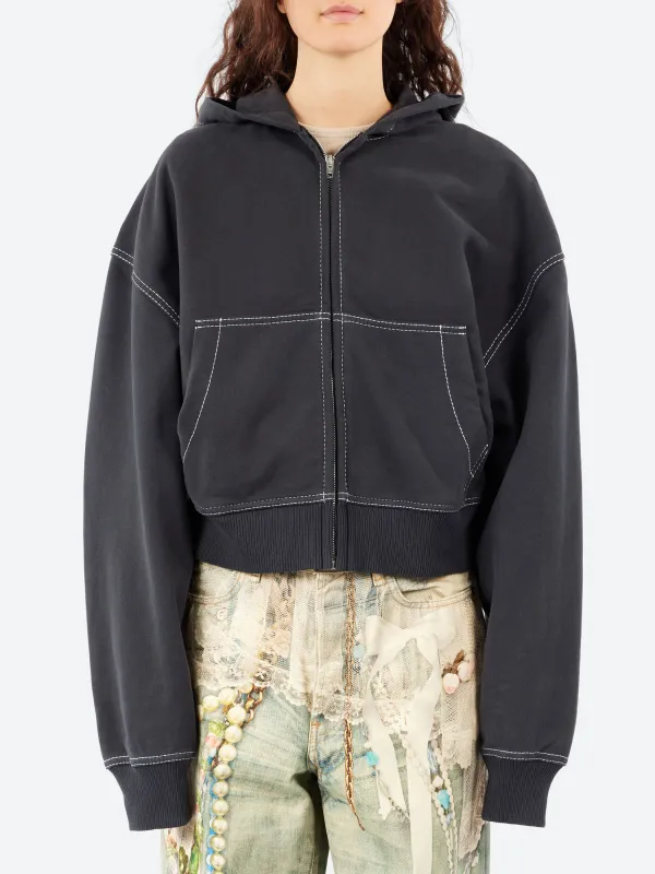 Hooded Zip-Up Sweater sold by gravitypope