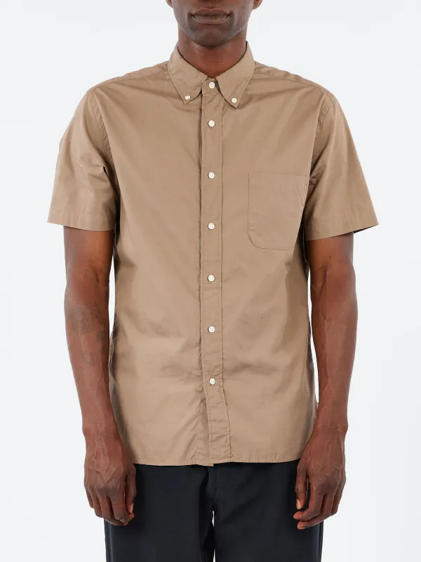 Color Broad Short Sleeve Button Down Shirt sold by gravitypope