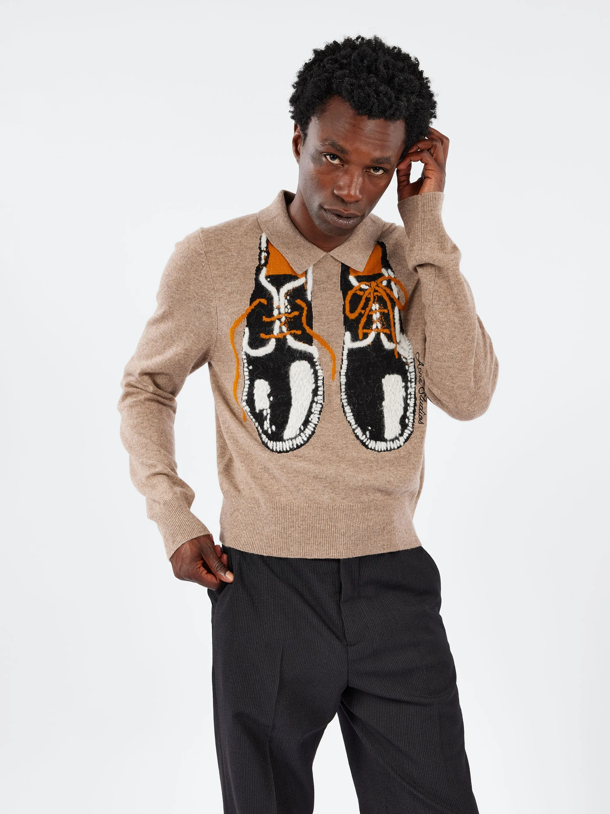 Yak Wool Polo Sweater sold by gravitypope product image thumbnail 4