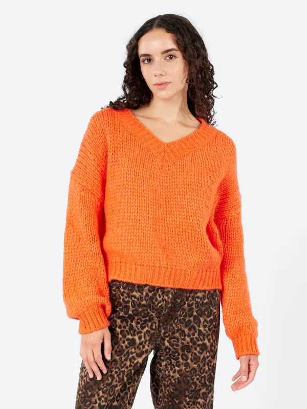 Alpaca V-Neck Sweater sold by gravitypope