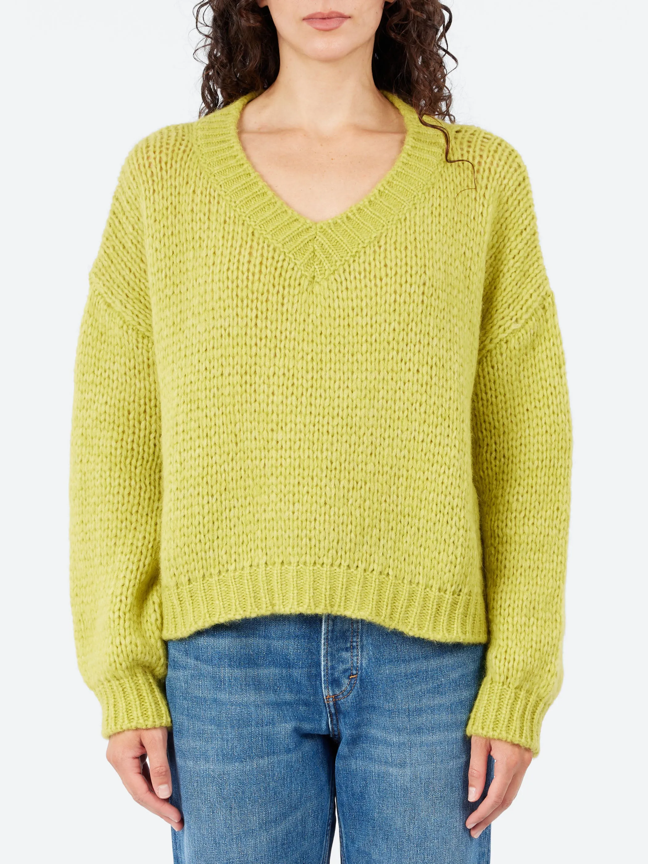 Alpaca V-Neck Sweater sold by gravitypope