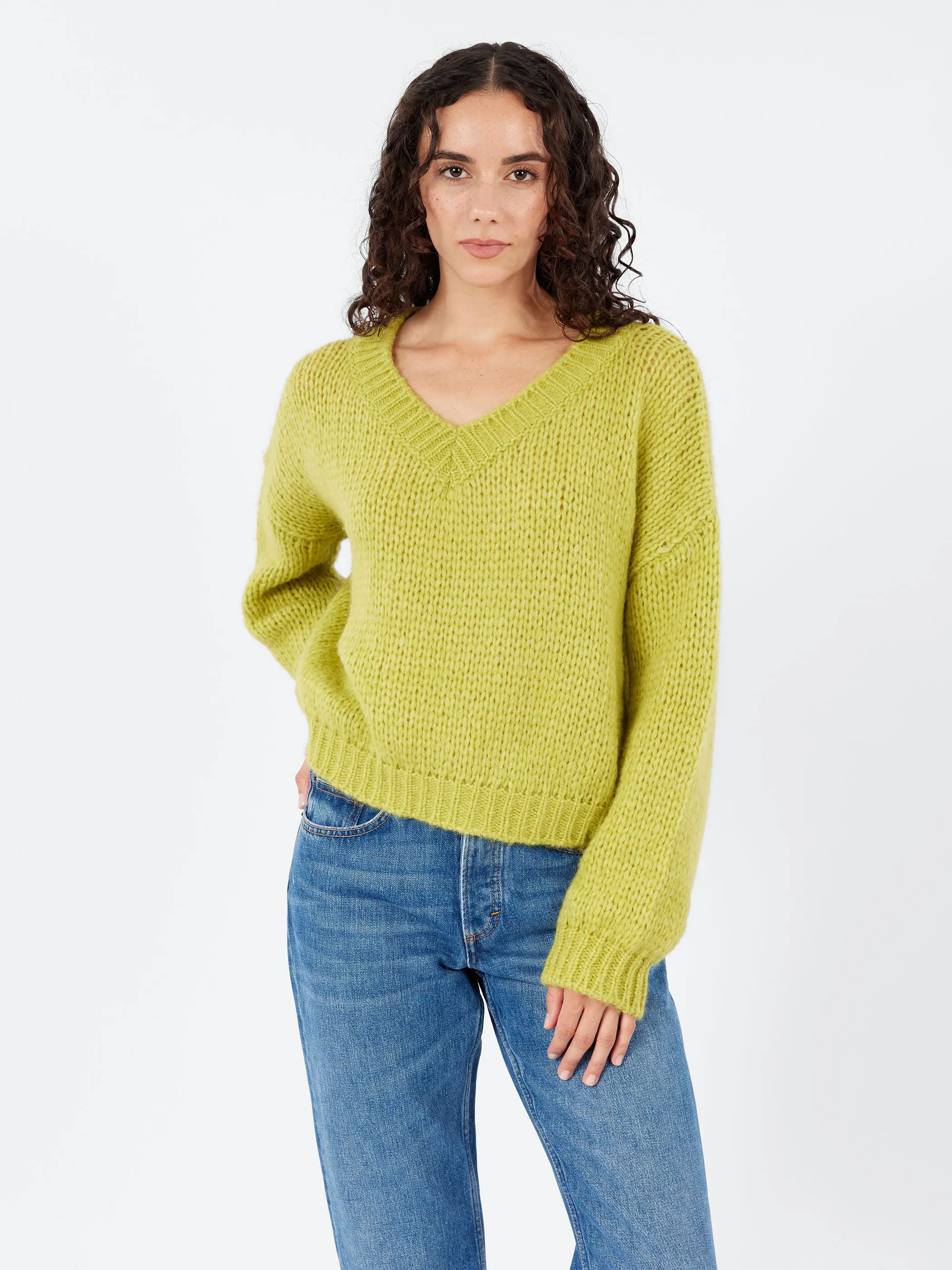 Alpaca V-Neck Sweater sold by gravitypope product image thumbnail 4