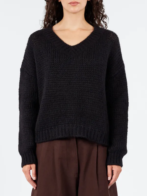 Alpaca V-Neck Sweater sold by gravitypope