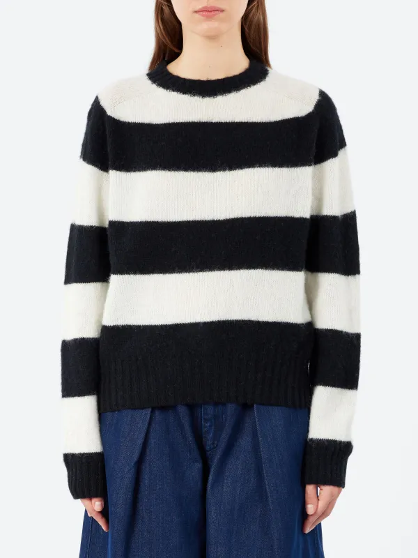 Jets Stripe Crew Knit made by YMC