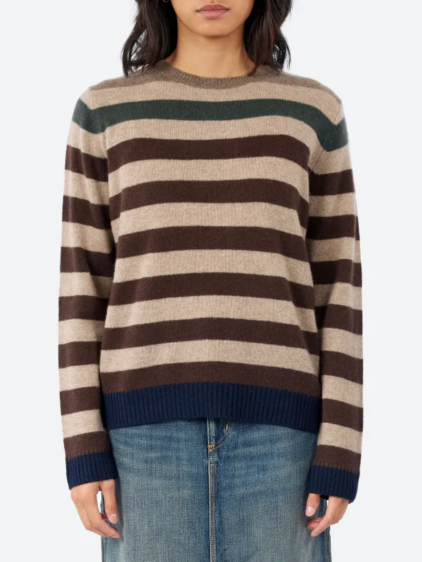 Cashmere Gradient Stripe Crew sold by gravitypope
