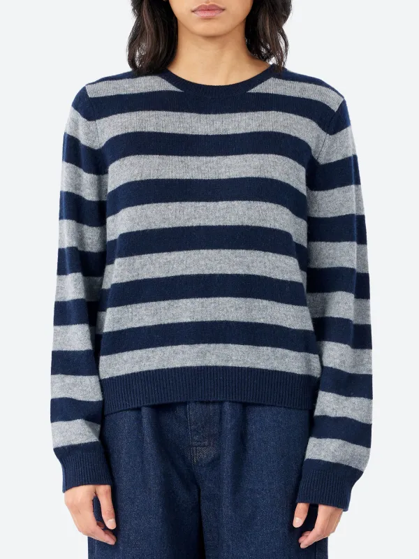 Cashmere Stripe Crew Neck Sweater sold by gravitypope