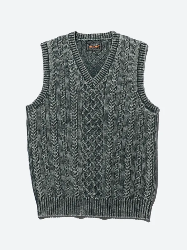 Aran Knit Vest made by BEAMS PLUS