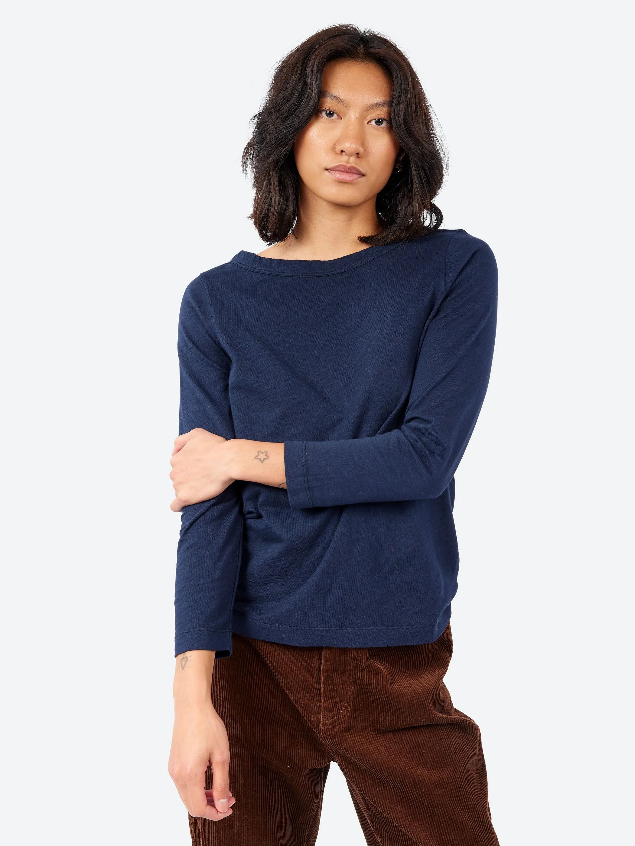 Lia Garment Dyed Boat Neck Tee sold by gravitypope product image thumbnail 2