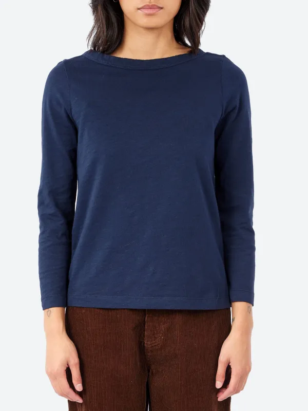 Lia Garment Dyed Boat Neck Tee sold by gravitypope