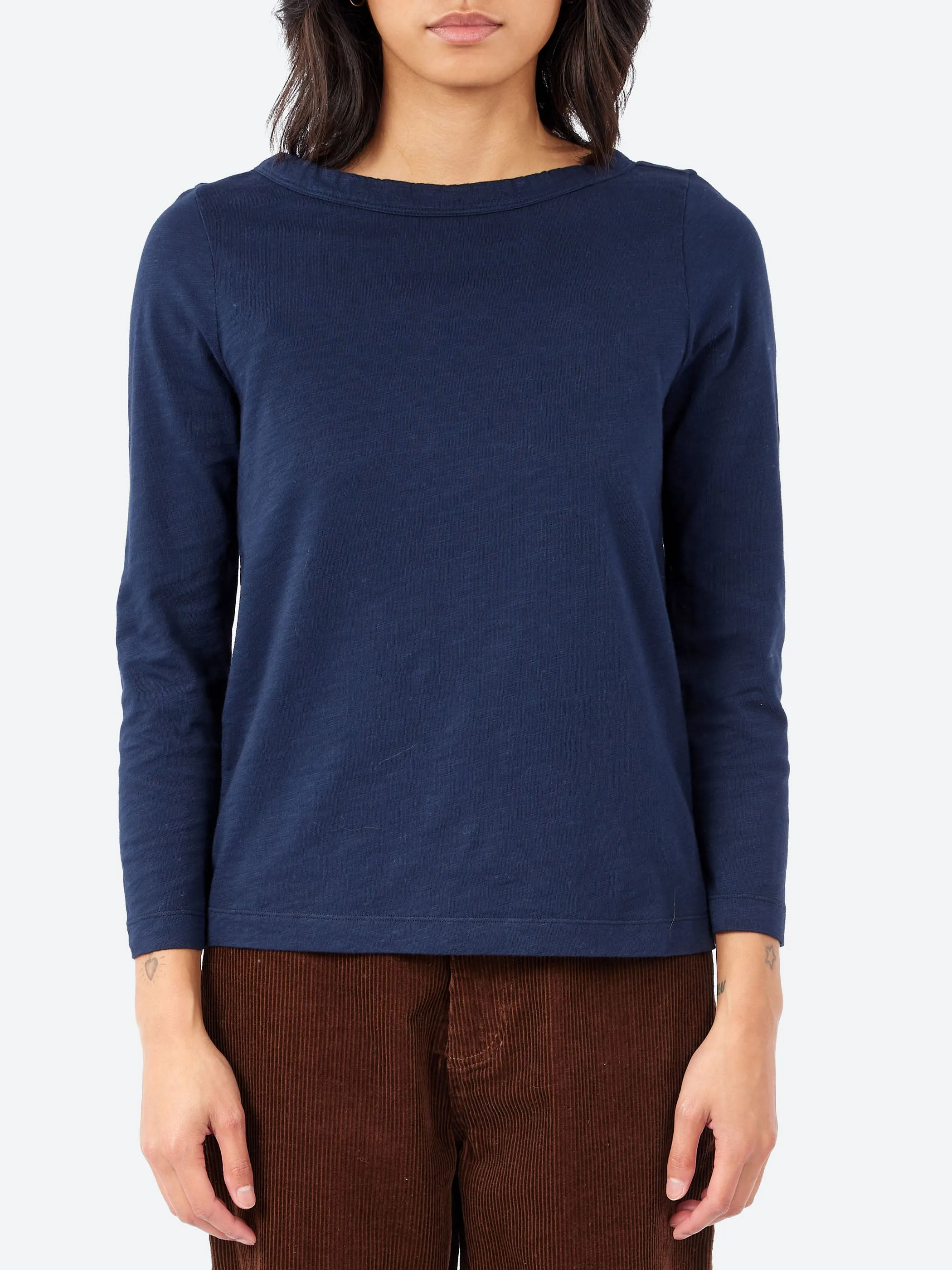 Lia Garment Dyed Boat Neck Tee sold by gravitypope