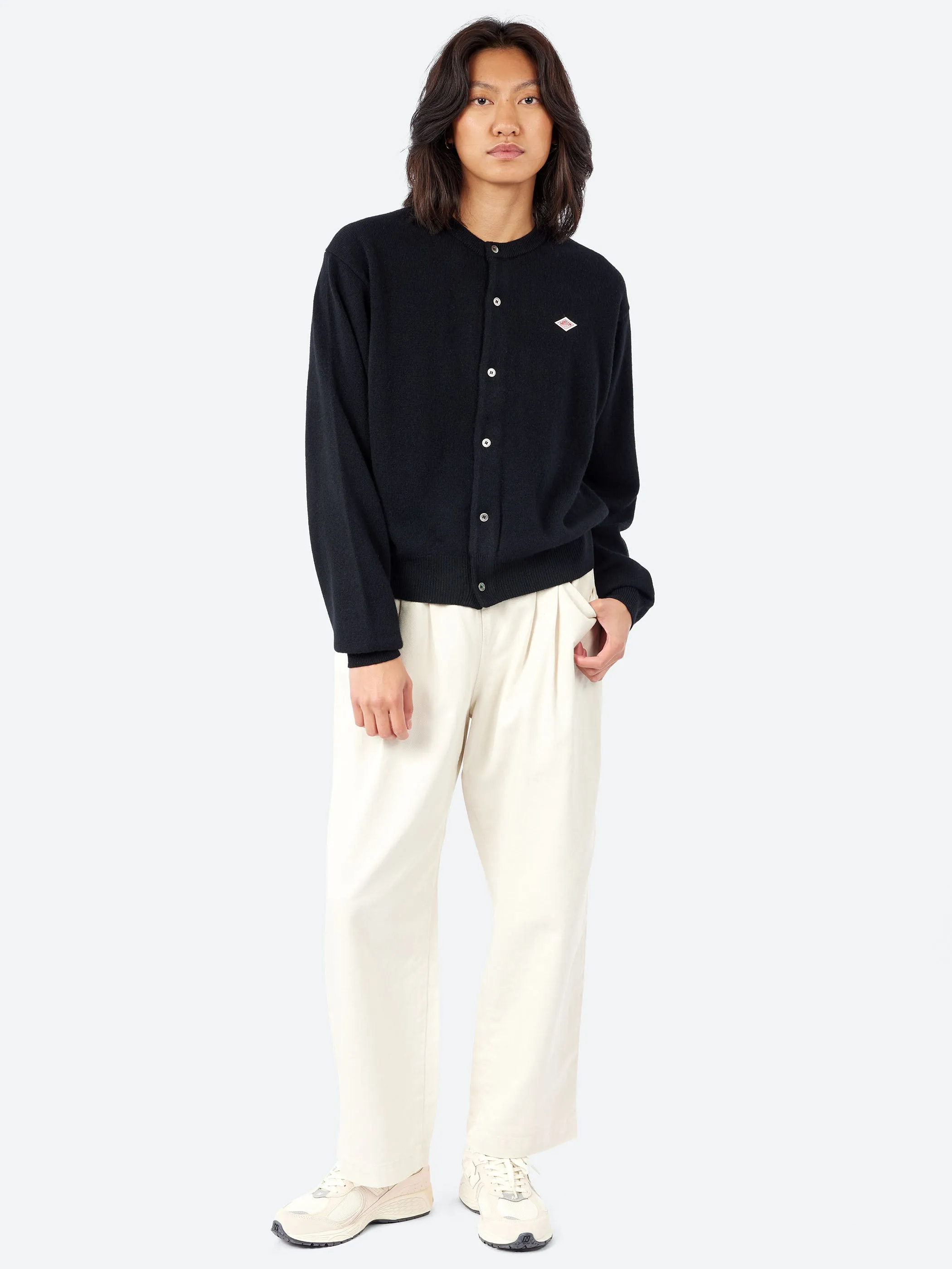 Women's Lambswool Crew Neck Cardigan sold by gravitypope product image thumbnail 2