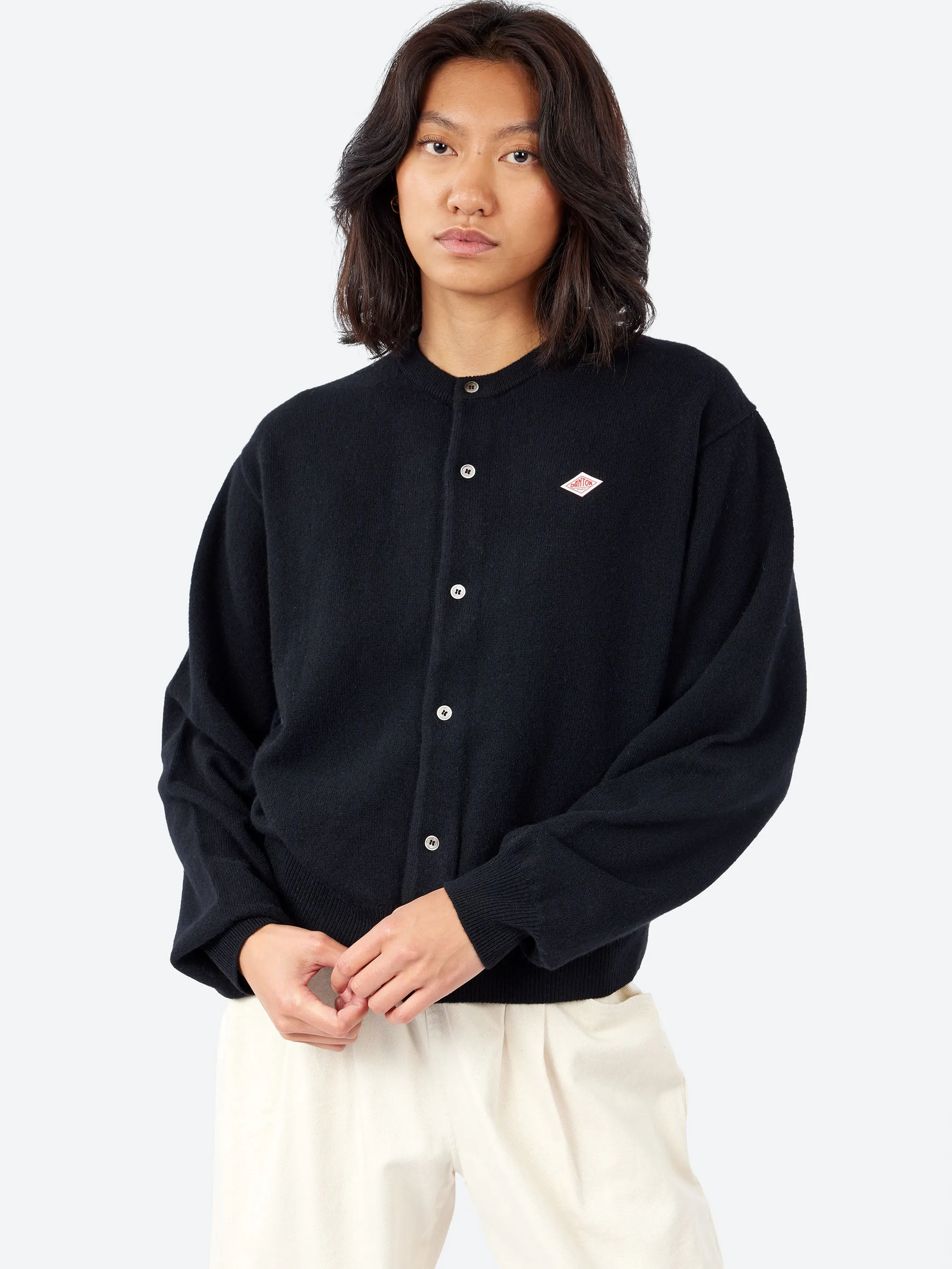 Women's Lambswool Crew Neck Cardigan sold by gravitypope product image thumbnail 4