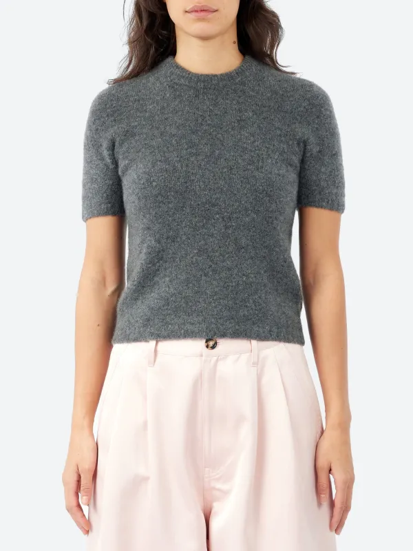 Cashmere and Silk Short Sleeve Sweater made by Roberto Collina