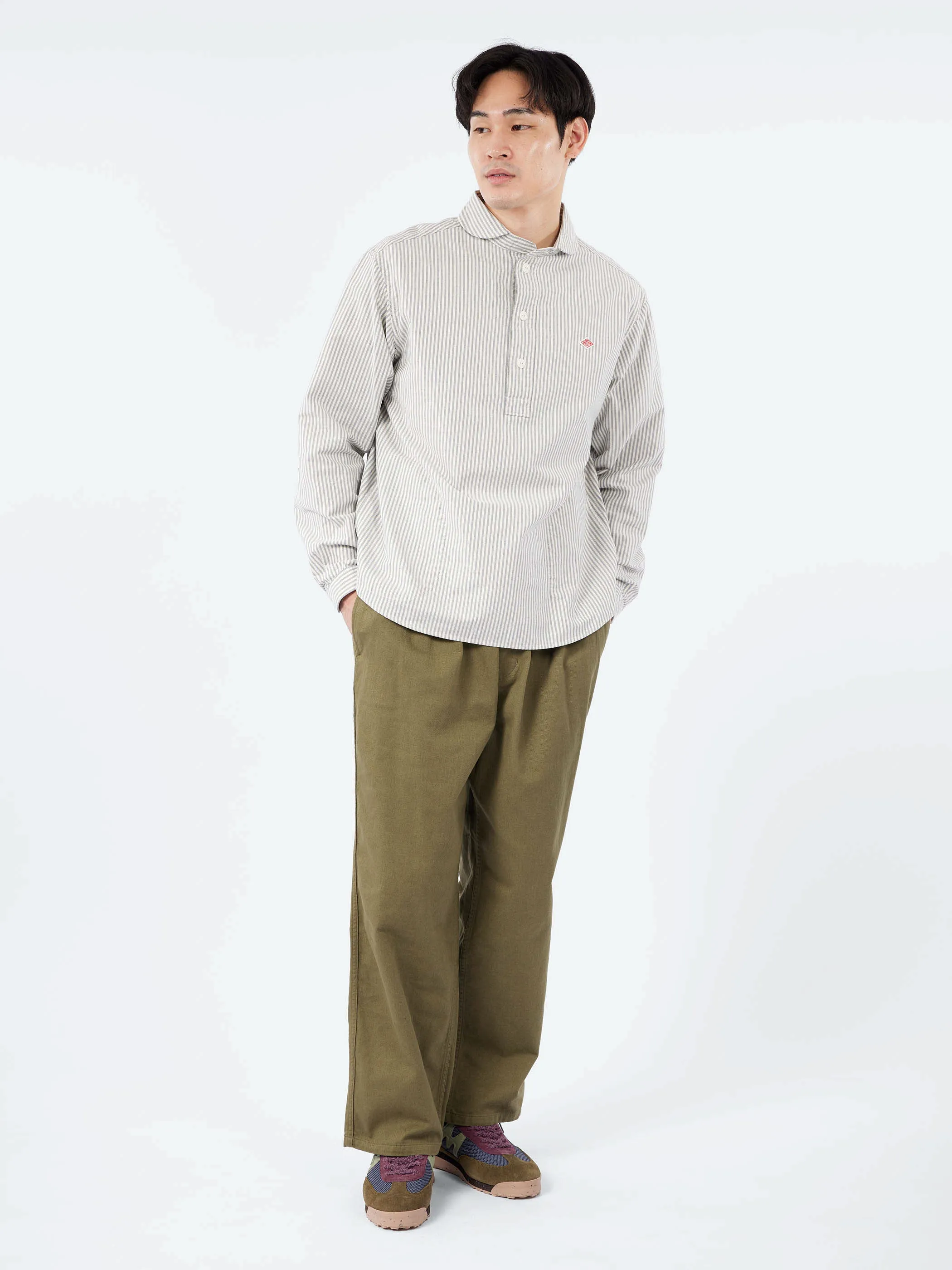 Oxford Round Collar Pullover Shirt sold by gravitypope product image thumbnail 2