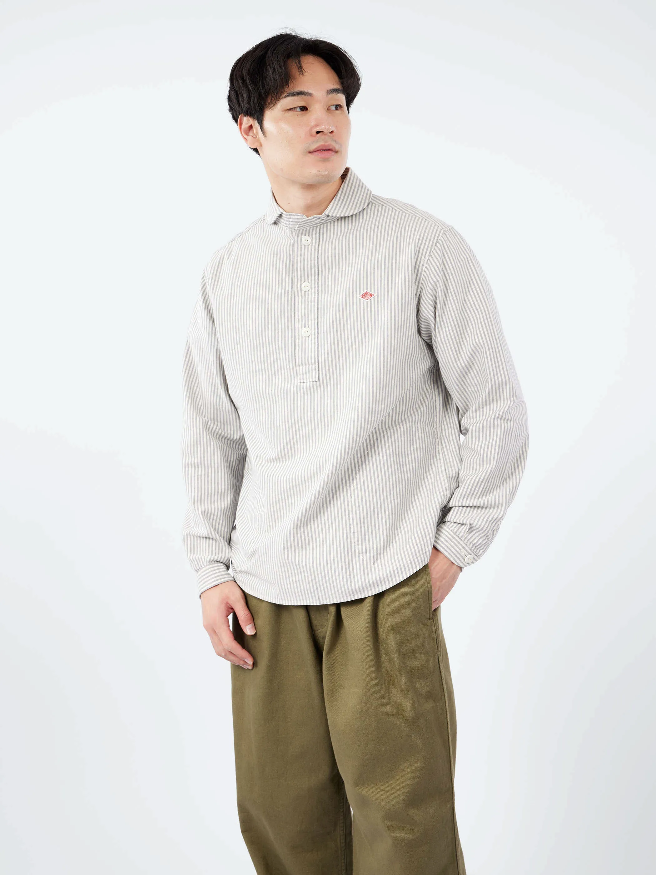 Oxford Round Collar Pullover Shirt sold by gravitypope product image thumbnail 4