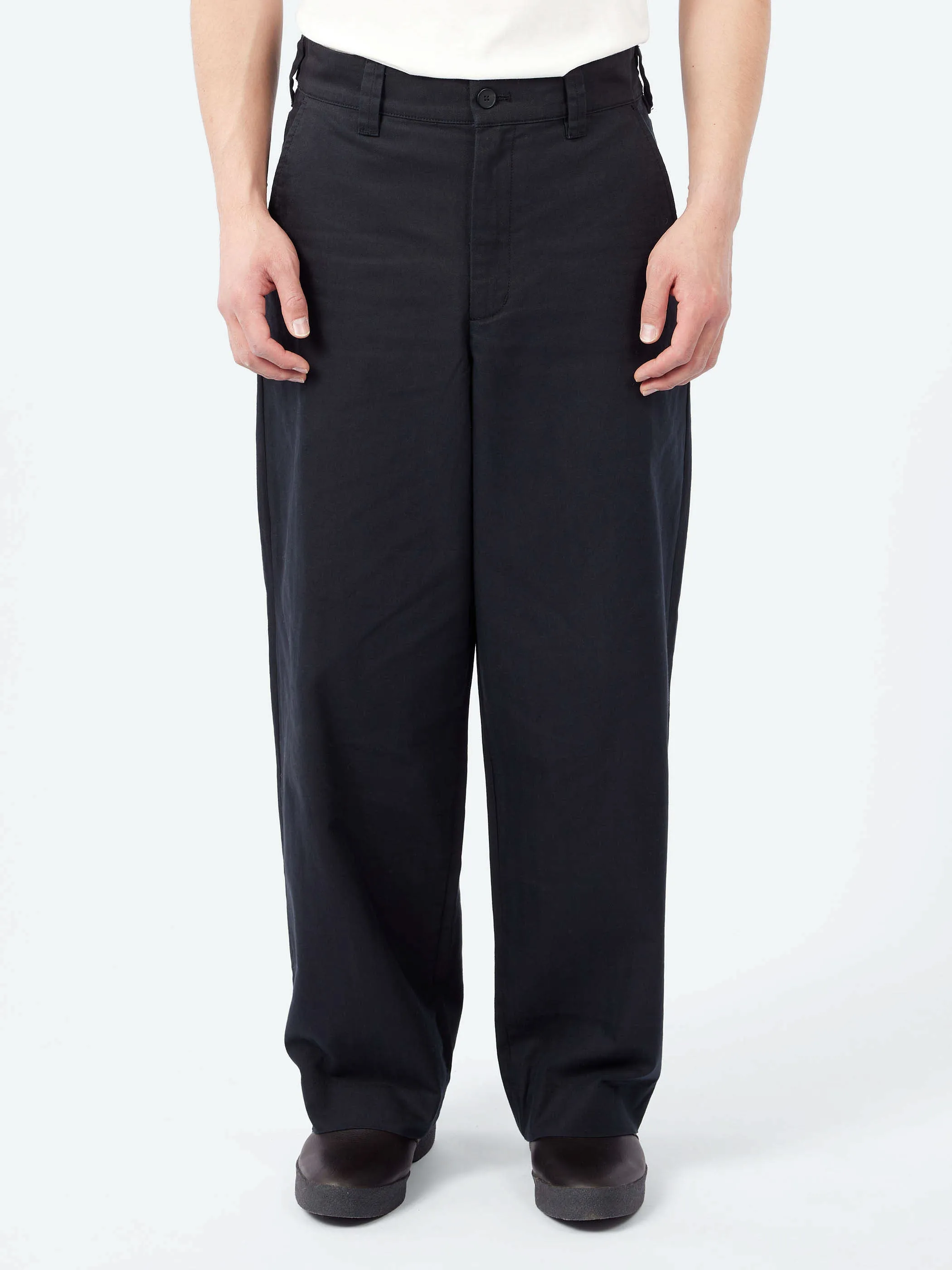 Cotton Wool Herringbone Wide Leg Trousers sold by gravitypope