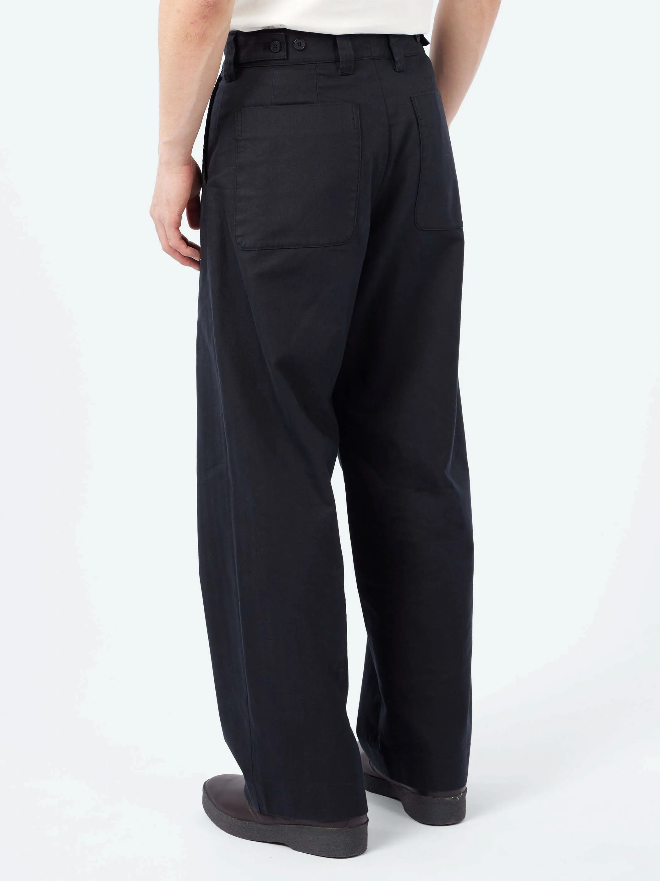 Cotton Wool Herringbone Wide Leg Trousers sold by gravitypope product image thumbnail 3