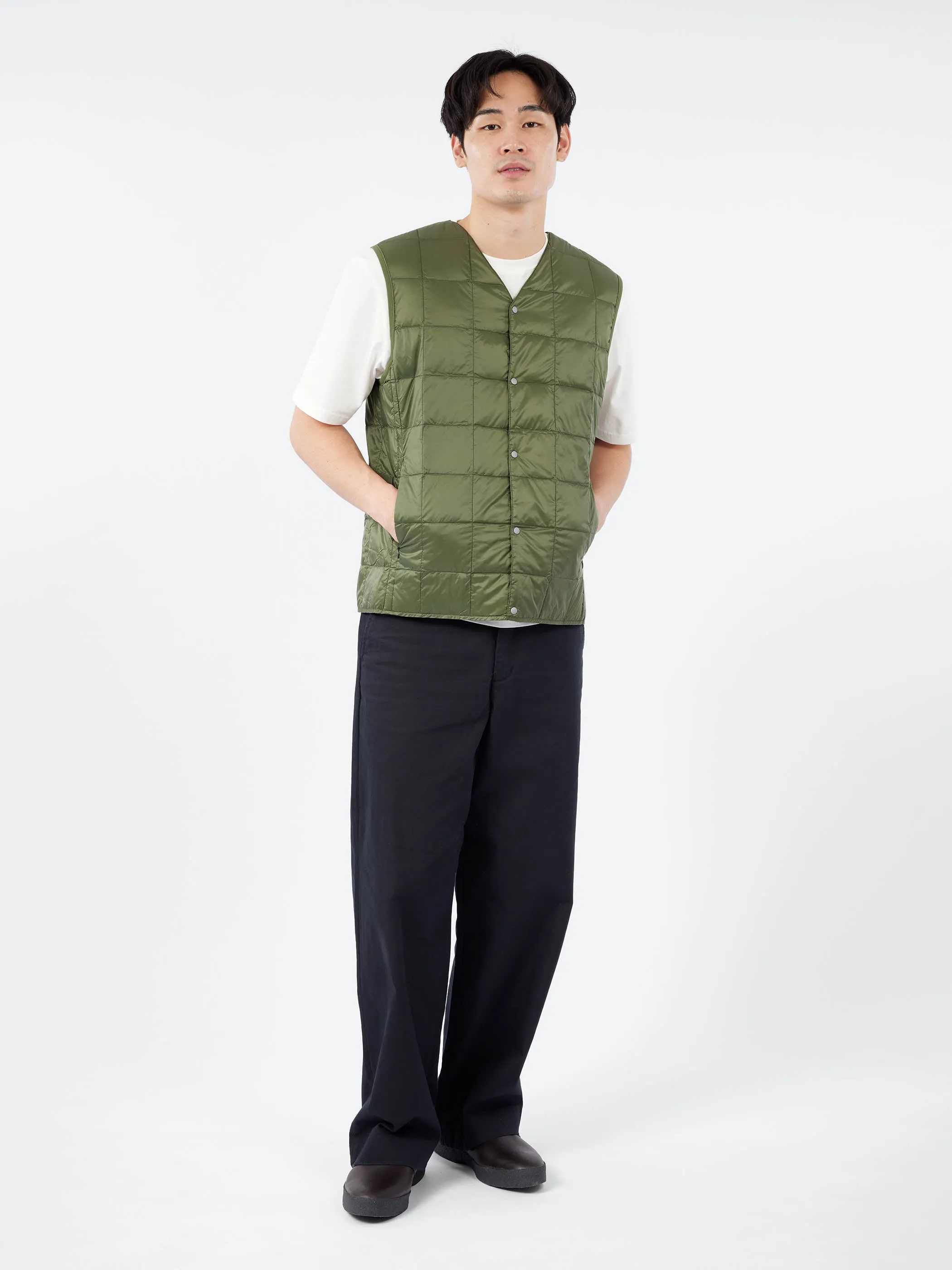 Military V-Neck Button Down Vest sold by gravitypope product image thumbnail 2