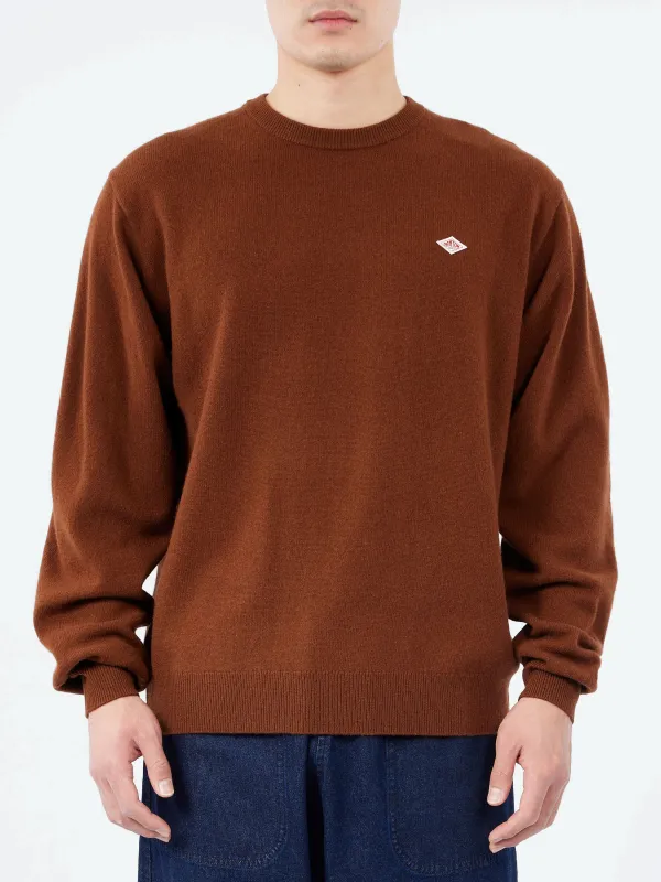 Lambswool Crew Neck Knit Pullover made by Danton