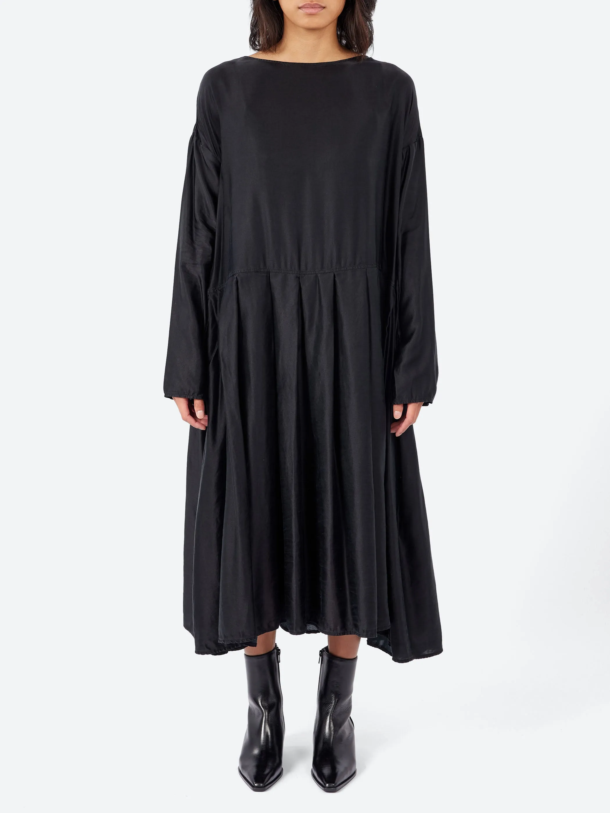Pleated Boatneck Dress sold by gravitypope