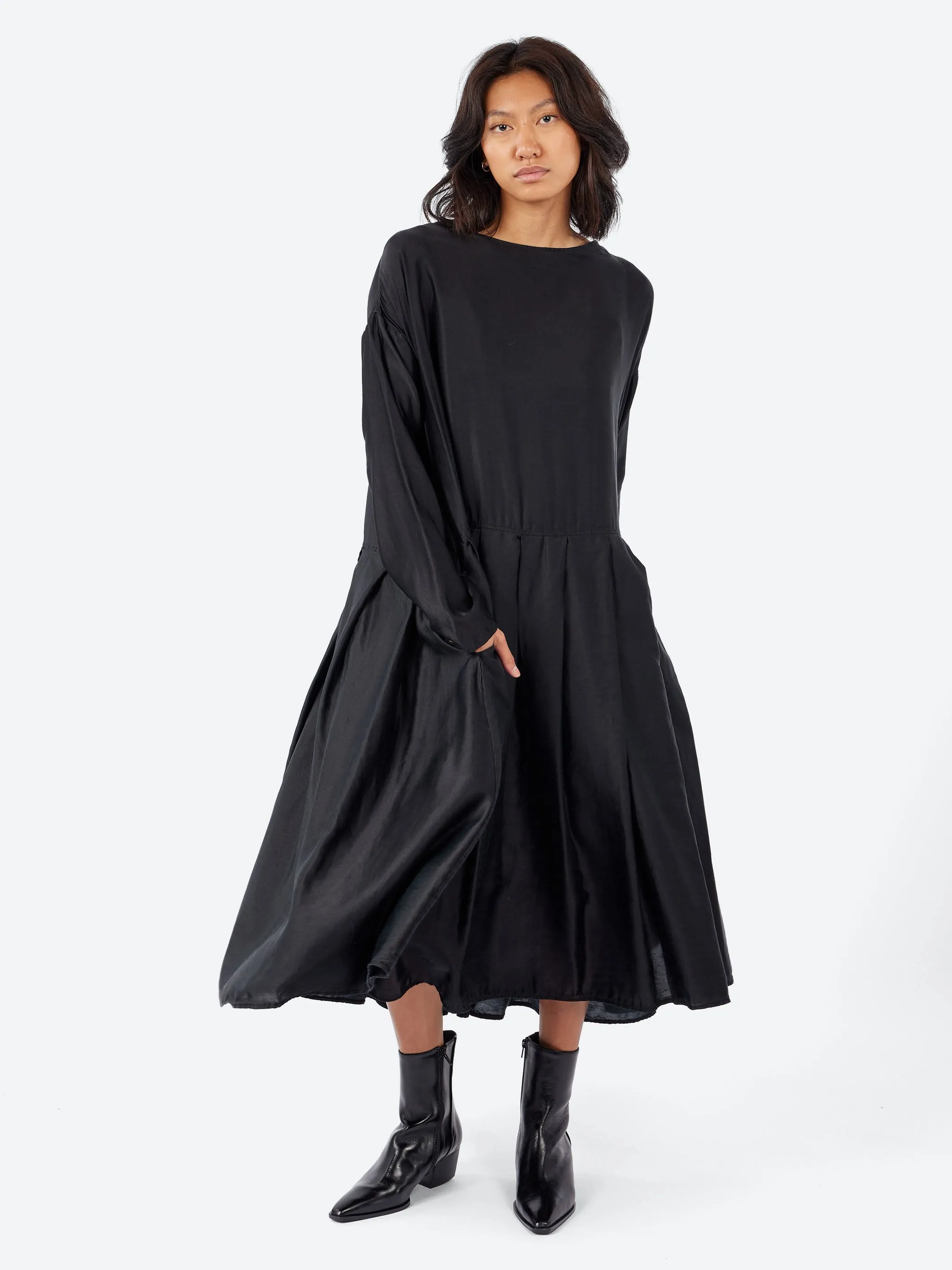 Pleated Boatneck Dress sold by gravitypope product image thumbnail 2