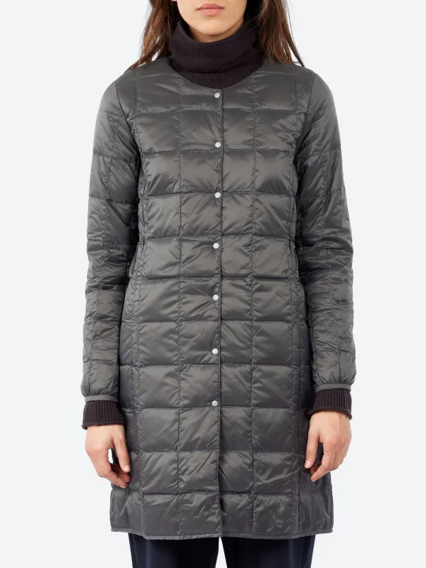 Crew Neck Long Down Coat made by Taion