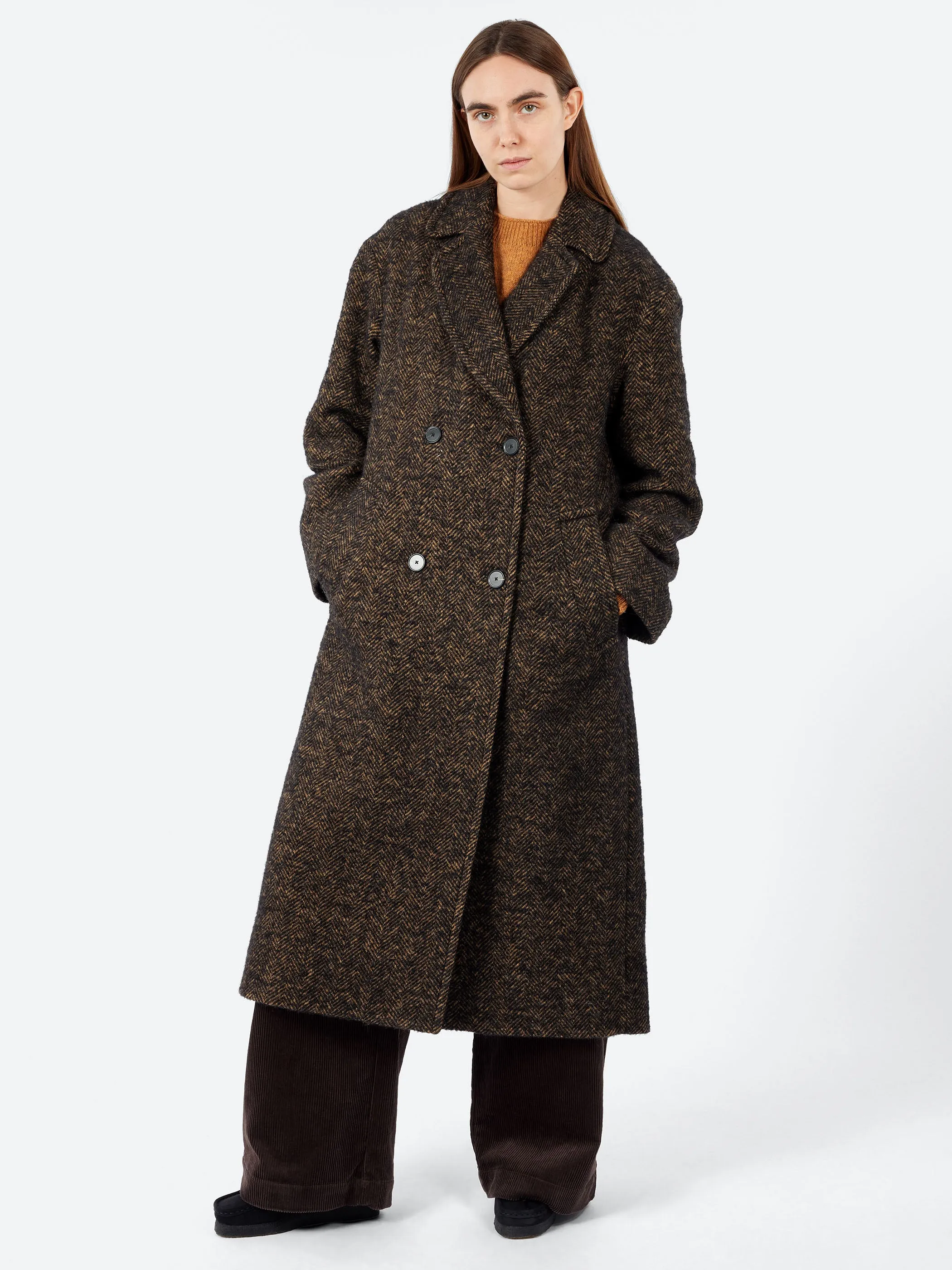 Wool Tweed Herringbone Coat sold by gravitypope product image thumbnail 2
