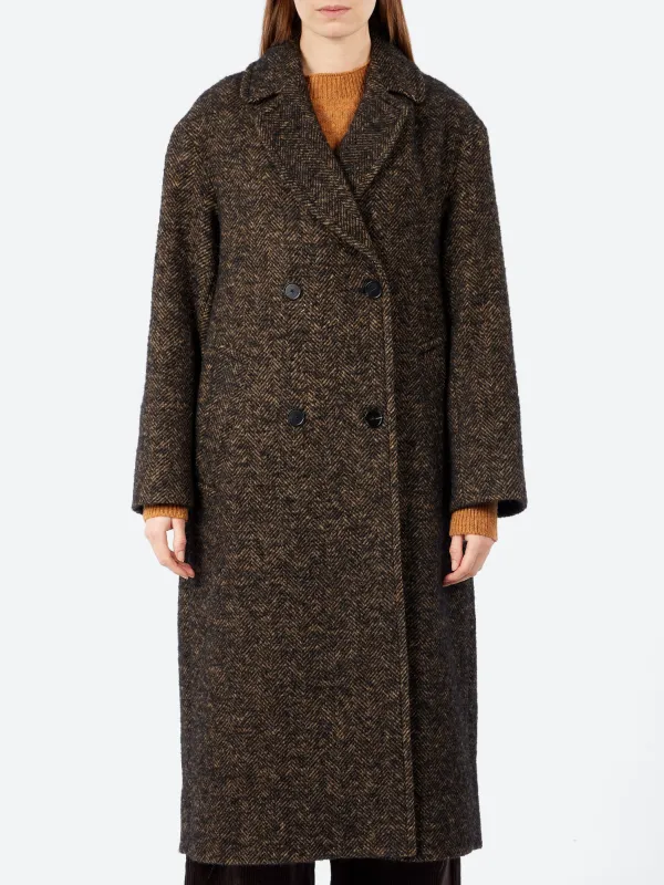 Wool Tweed Herringbone Coat sold by gravitypope