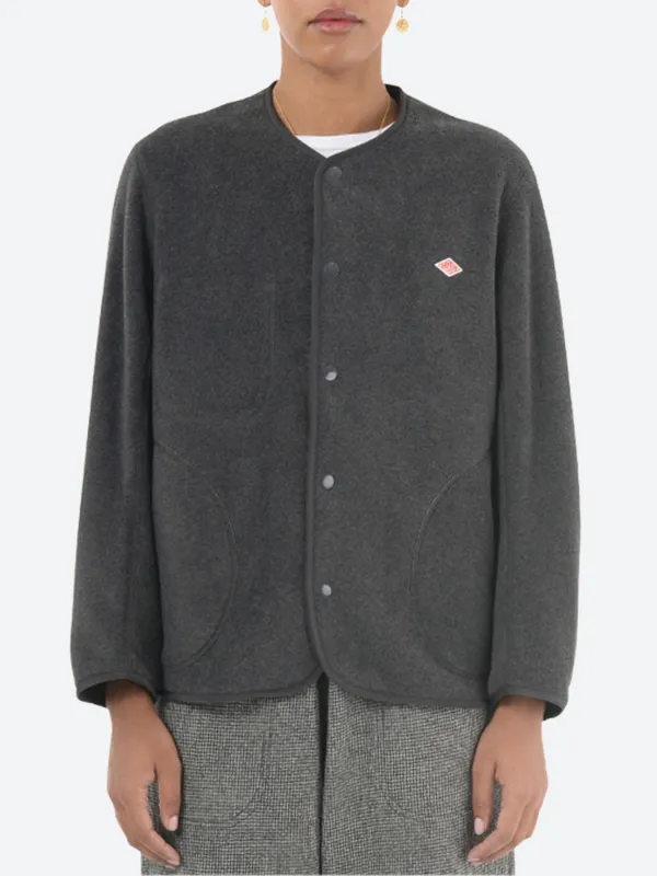 Women's Collarless Fleece Jacket made by Danton