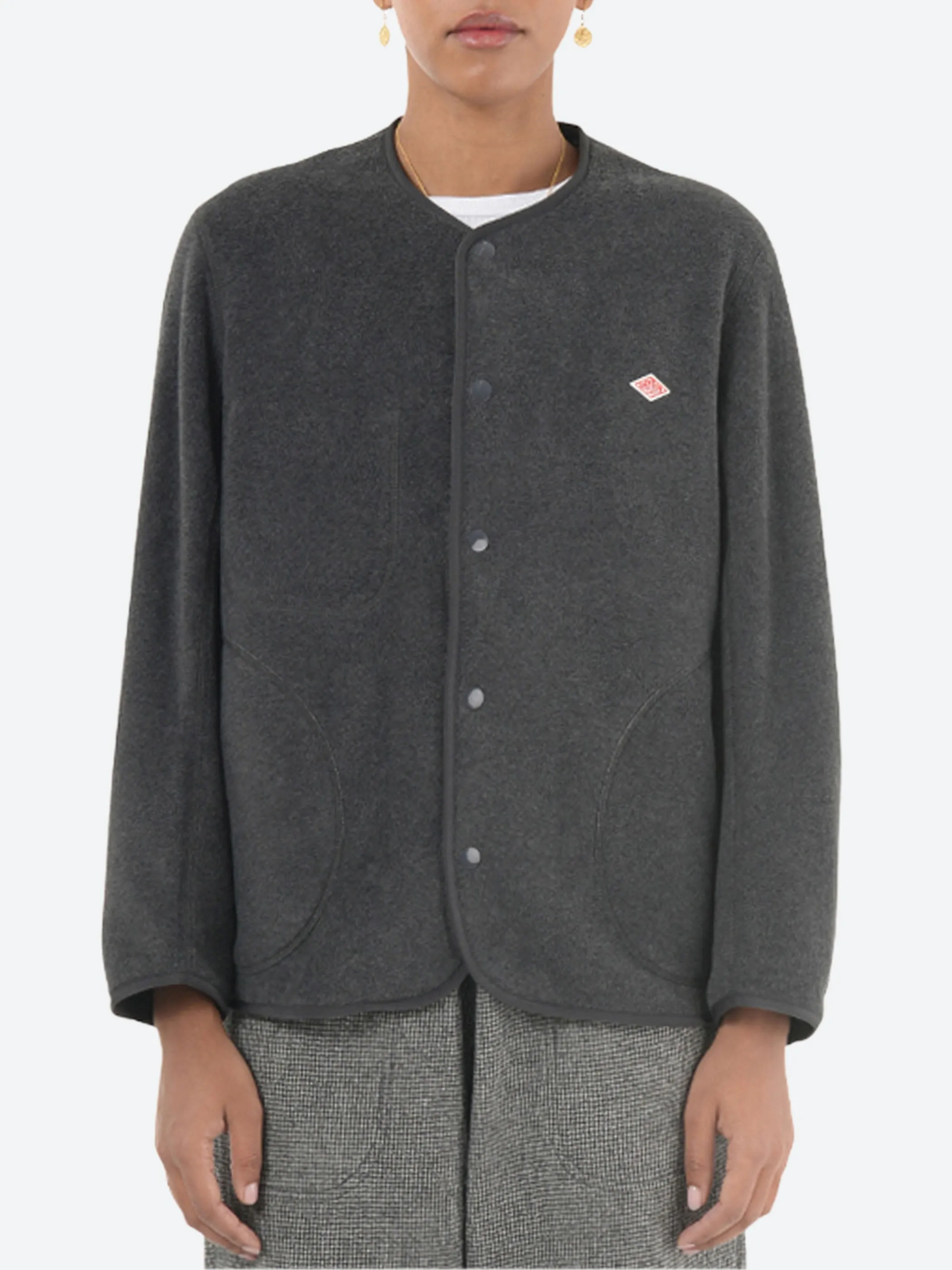 Women's Collarless Fleece Jacket sold by gravitypope