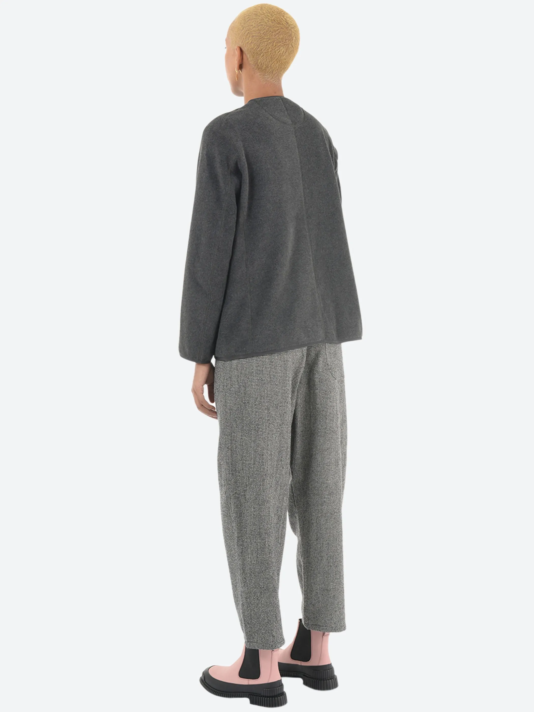 Women's Collarless Fleece Jacket sold by gravitypope product image thumbnail 3