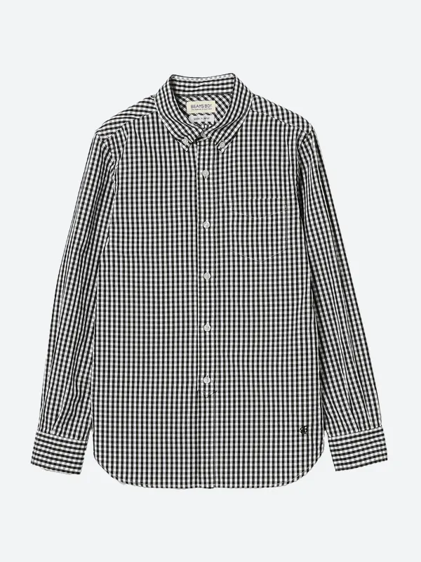 Gingham B.D. Shirt made by BEAMS BOY
