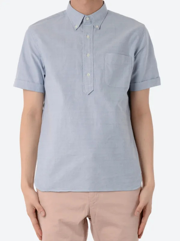 Oxford Pullover Short Sleeve Button-Down Shirt sold by gravitypope