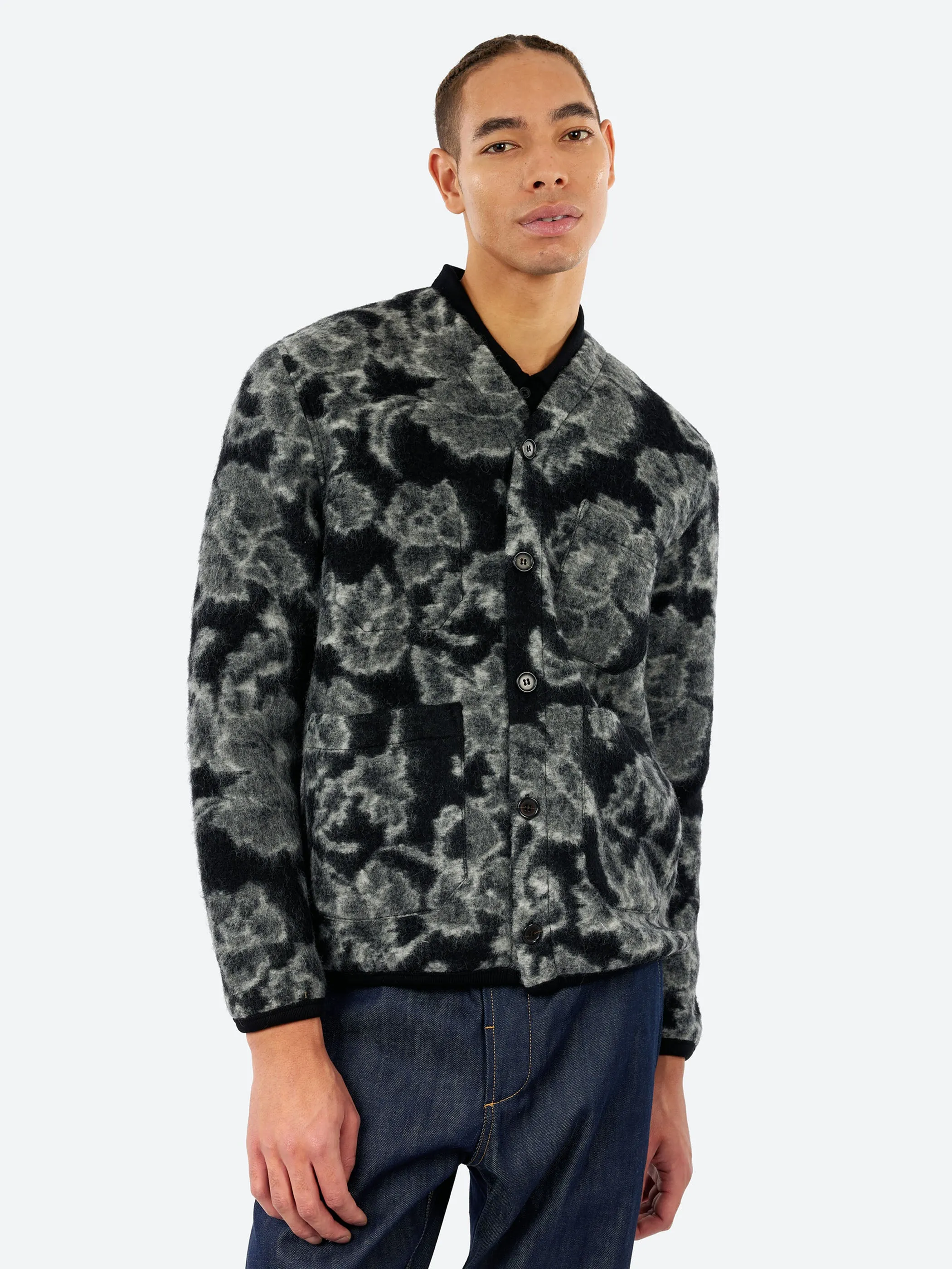 Flower Fleece Cardigan sold by gravitypope product image thumbnail 4