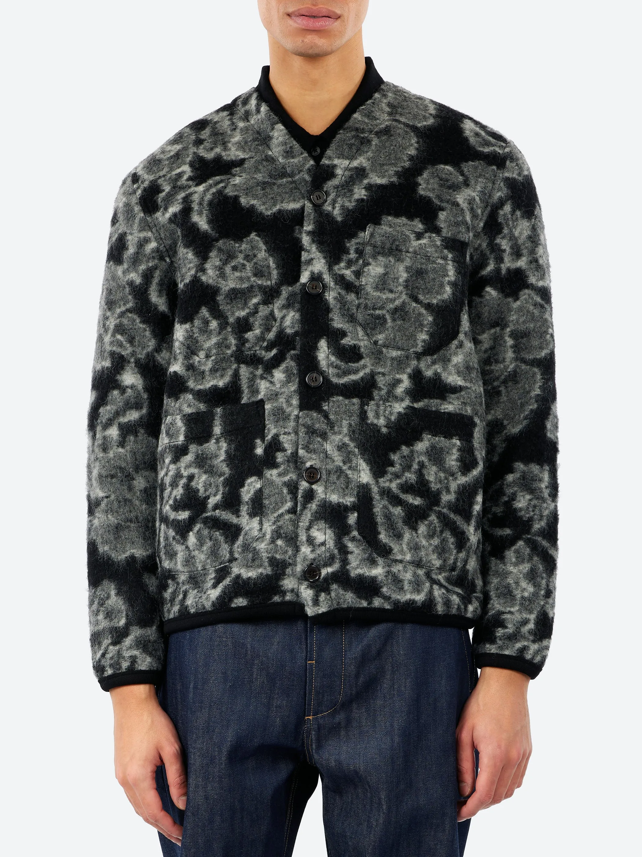 Flower Fleece Cardigan sold by gravitypope
