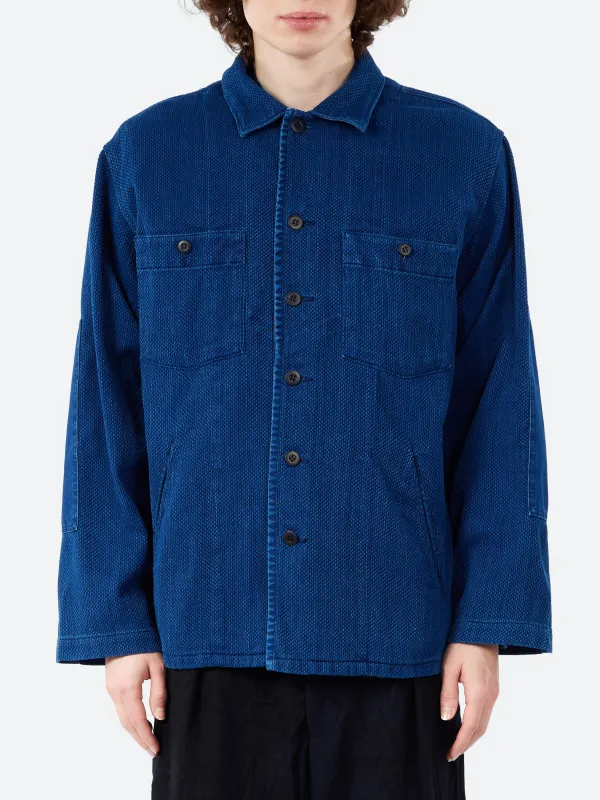 Kasezome Sashiko Fatigue Shirt made by Blue Blue Japan