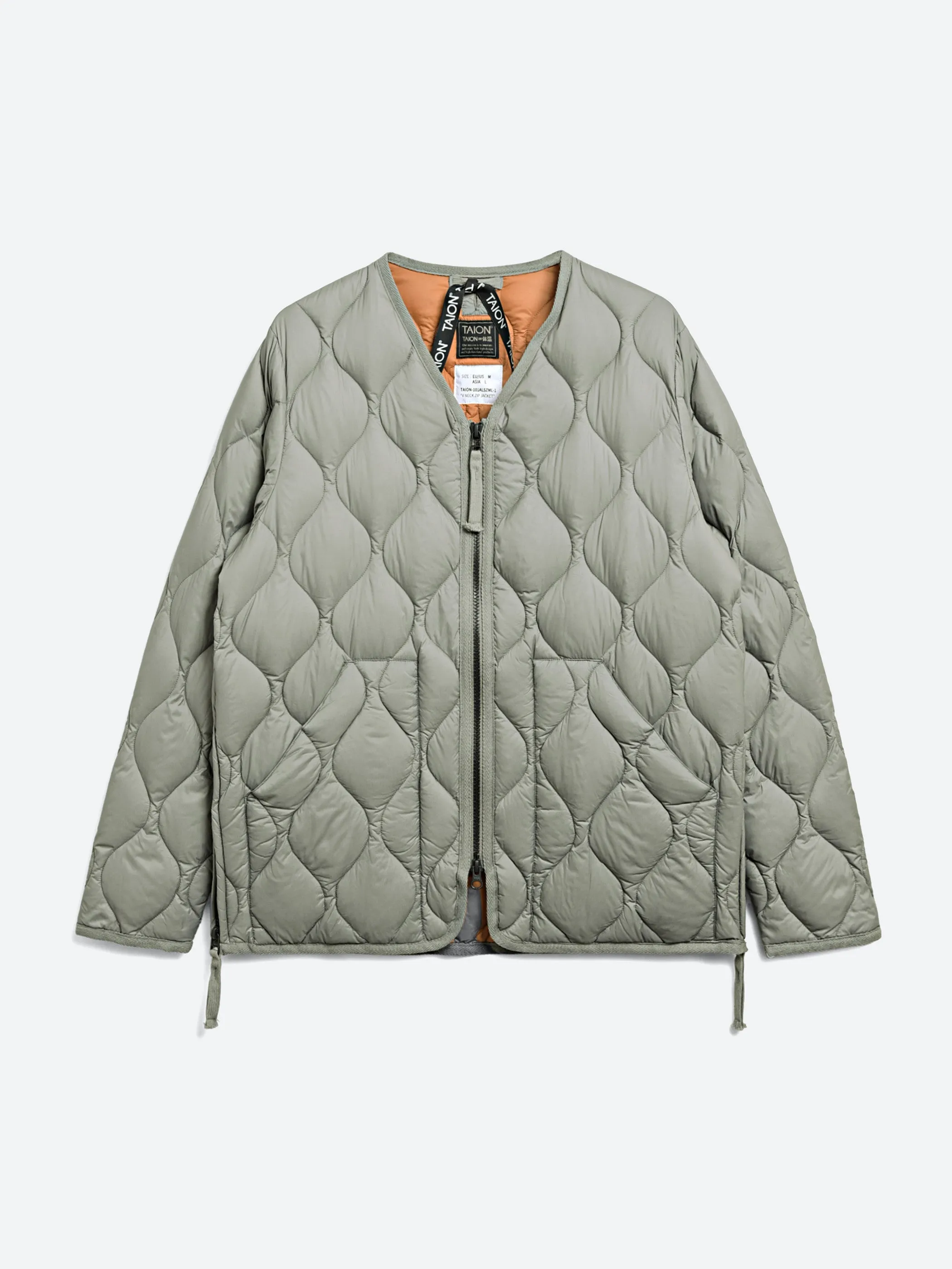 Military Zip V-Neck Down Jacket sold by gravitypope