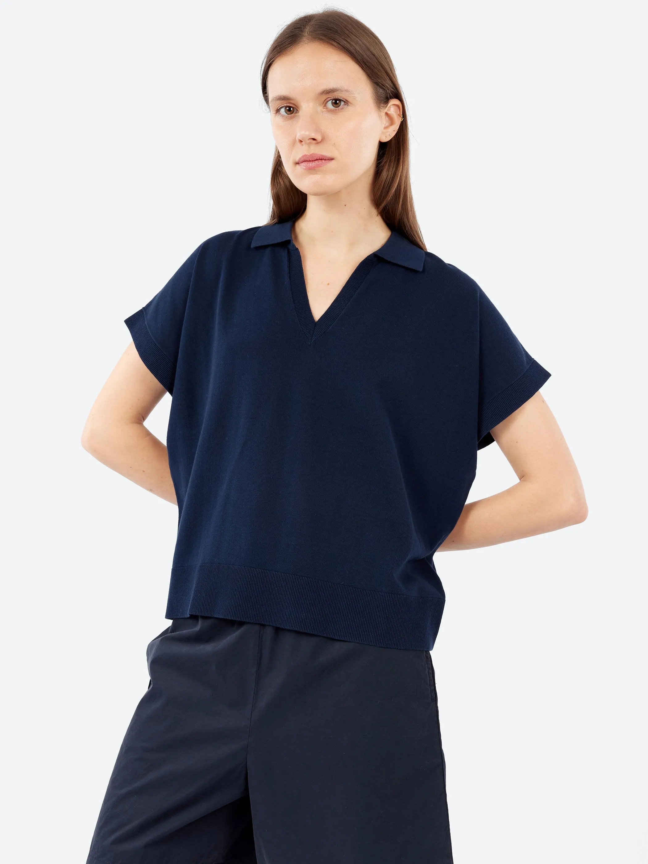 V-Neck Sweater with Collar sold by gravitypope product image thumbnail 3