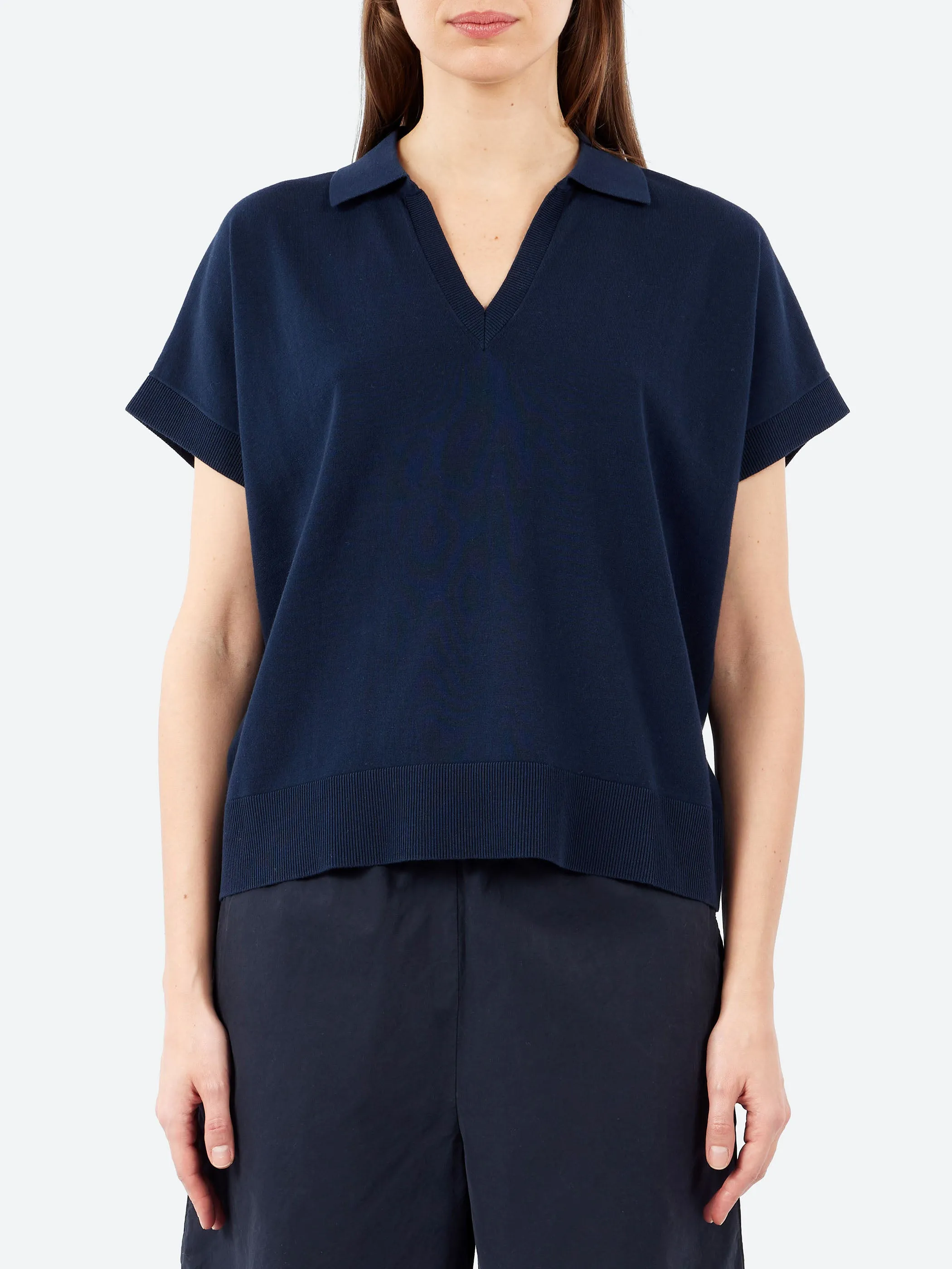 V-Neck Sweater with Collar sold by gravitypope