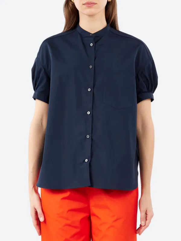 Pure Cotton Poplin Shirt with Mandarin Collar sold by gravitypope