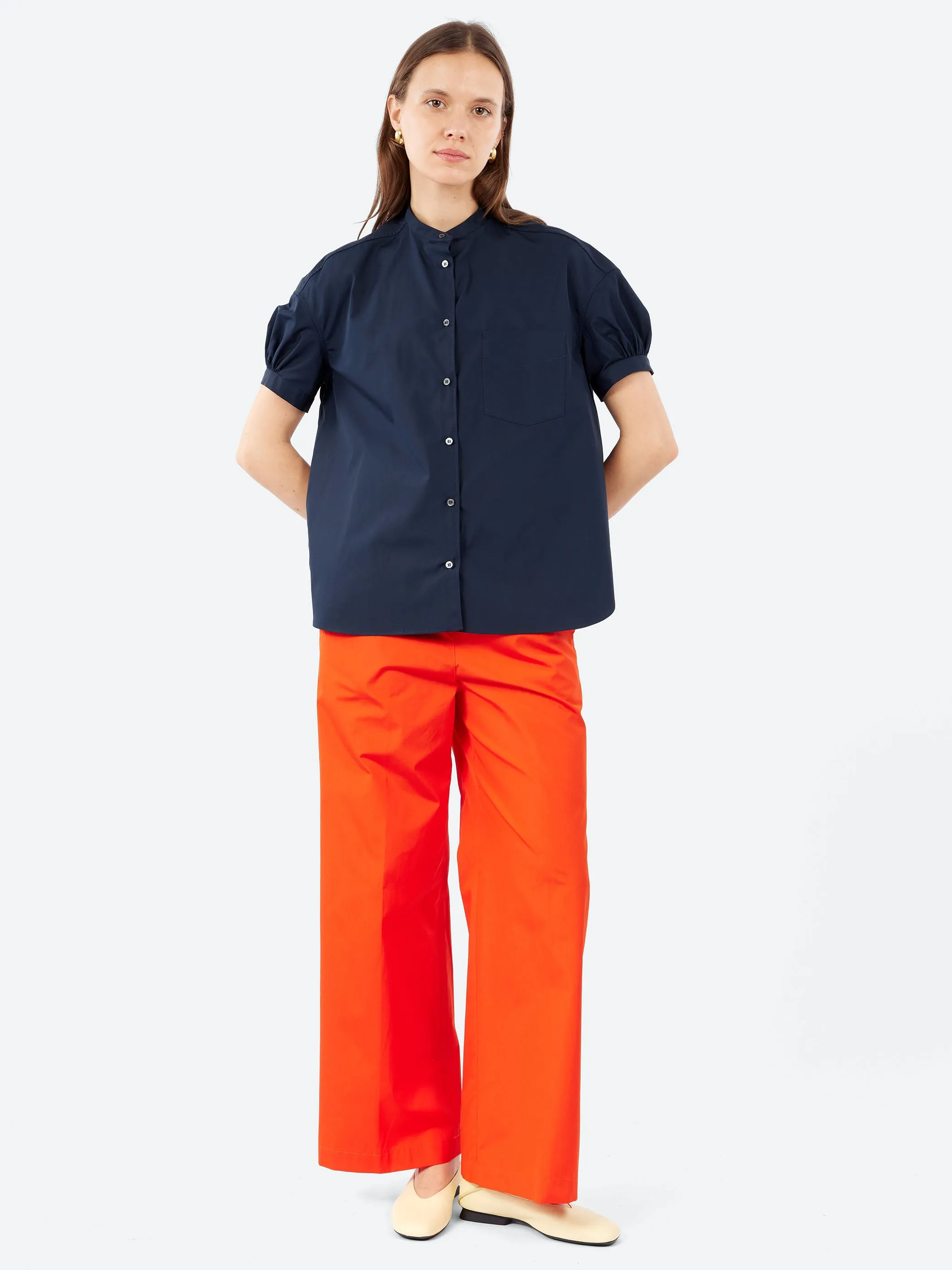 Pure Cotton Poplin Shirt with Mandarin Collar sold by gravitypope product image thumbnail 2