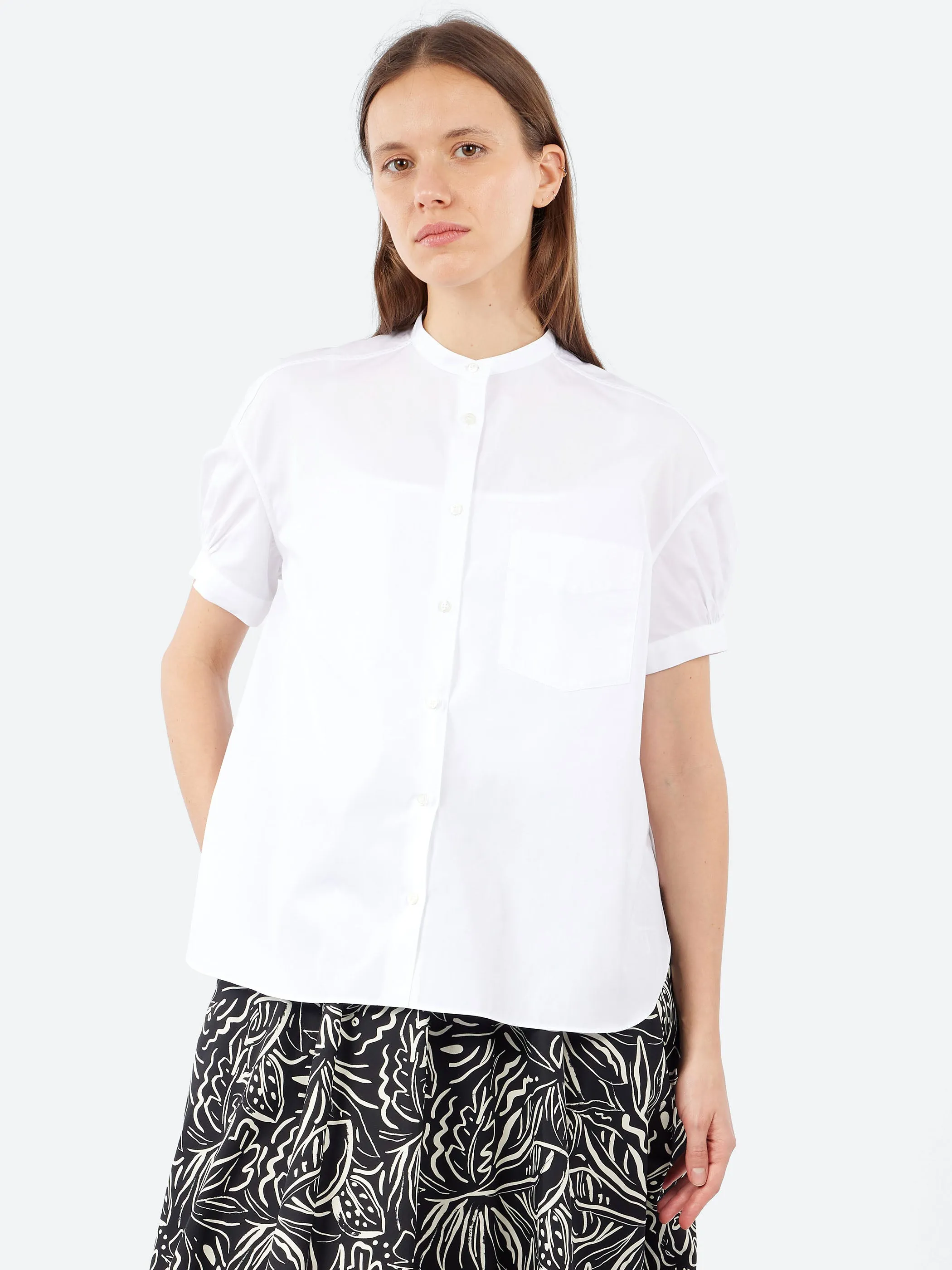 Pure Cotton Poplin Shirt with Mandarin Collar sold by gravitypope product image thumbnail 4