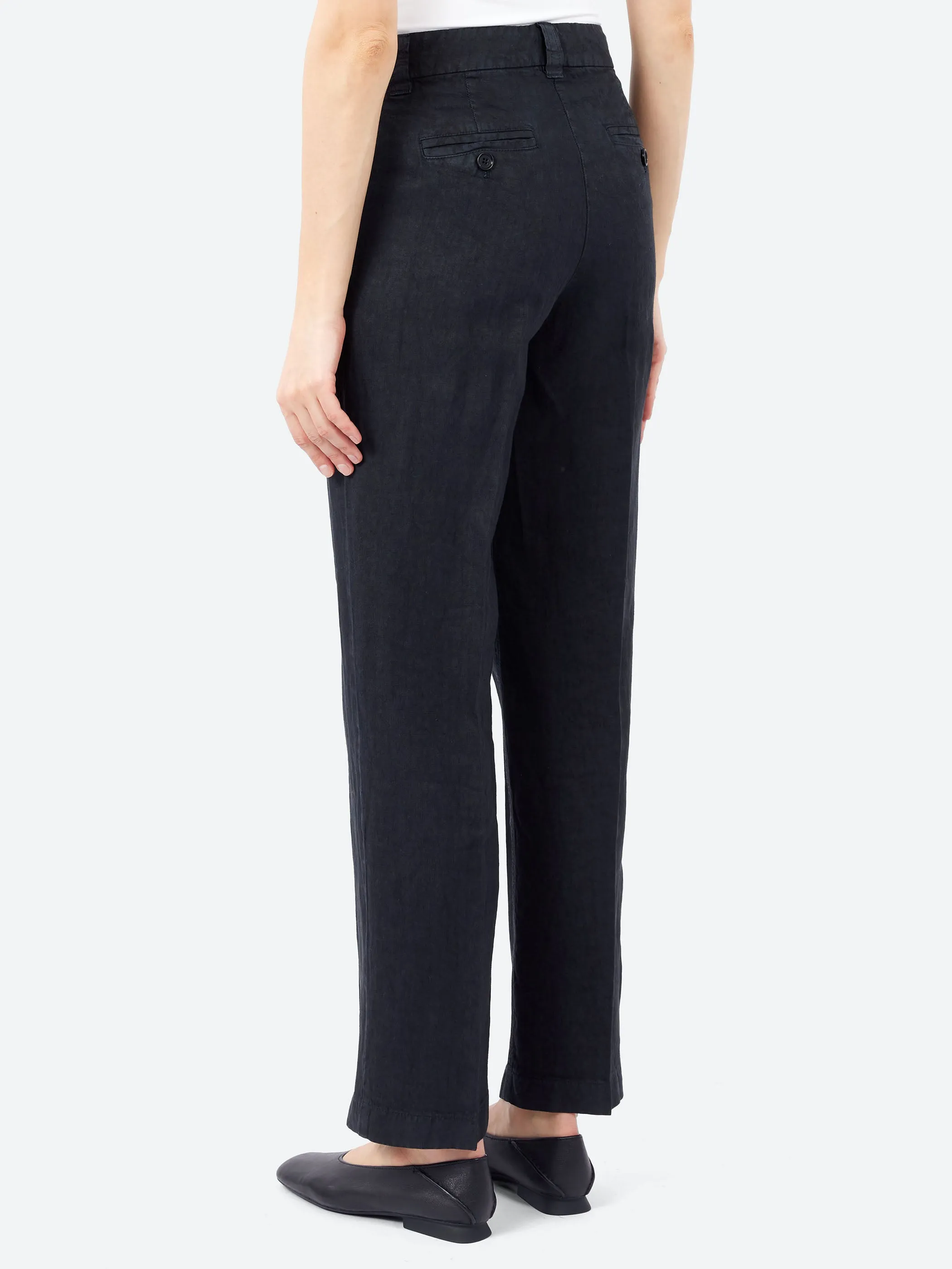 Garment-Dyed Compact Slub Linen Trousers sold by gravitypope product image thumbnail 3