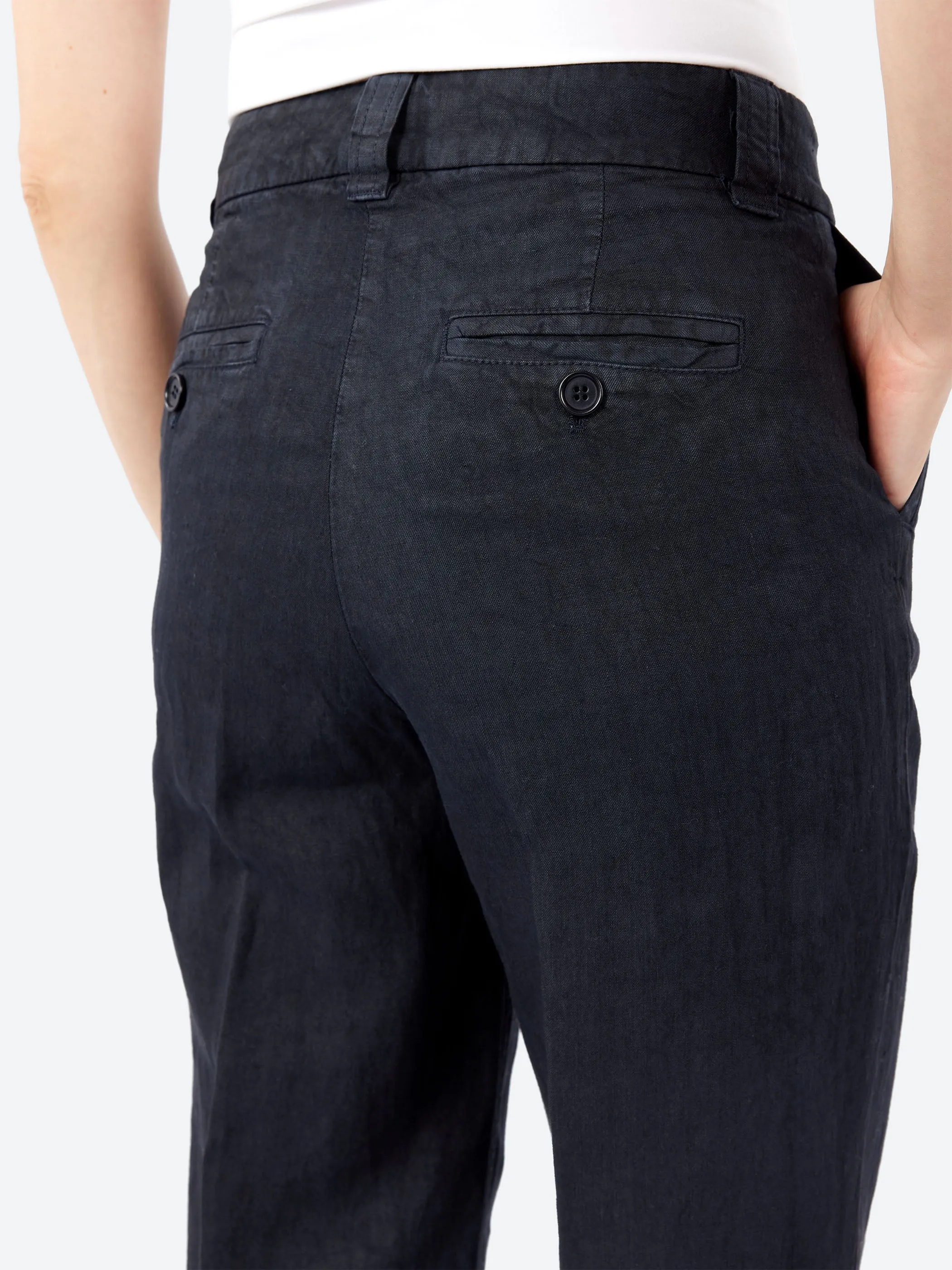 Garment-Dyed Compact Slub Linen Trousers sold by gravitypope product image thumbnail 4