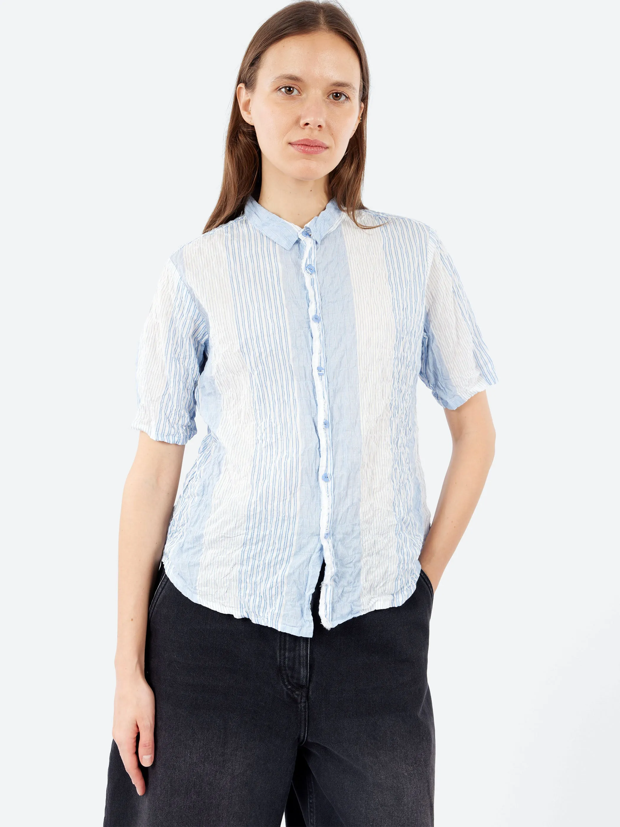 Shirring Stripe Blouse sold by gravitypope product image thumbnail 4