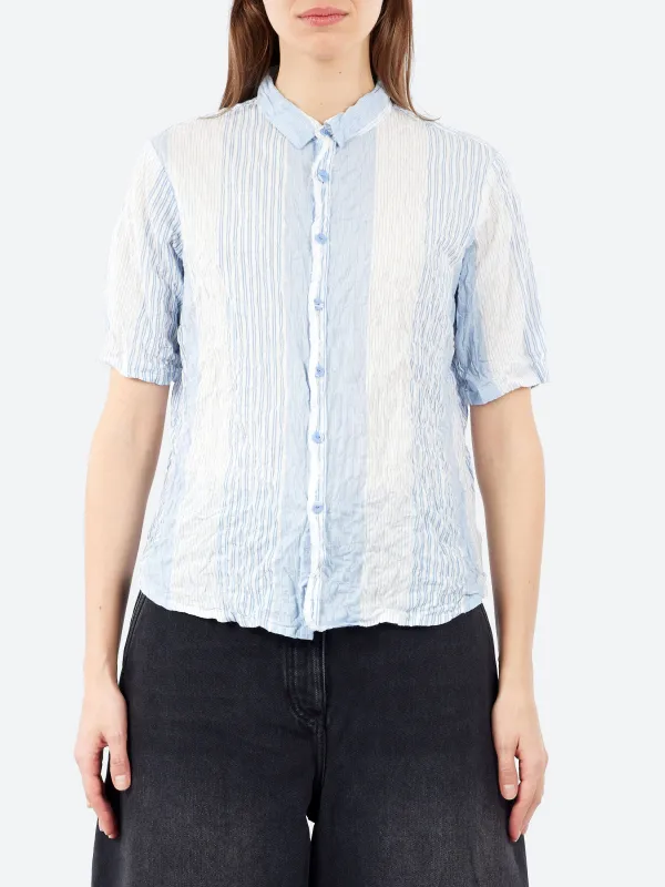 Shirring Stripe Blouse made by gravitypope