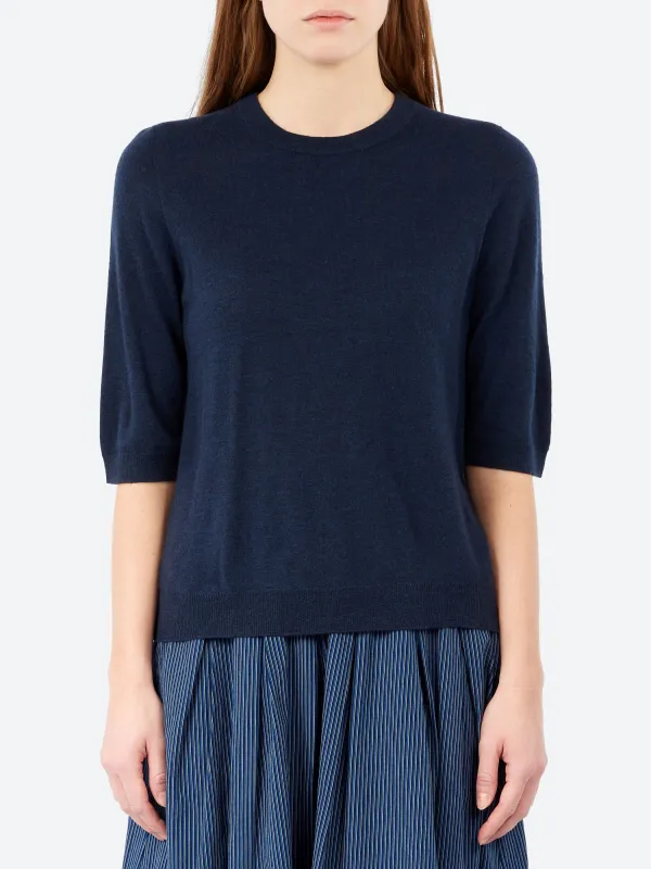 Wool Cashmere Half Sleeve Sweater sold by gravitypope