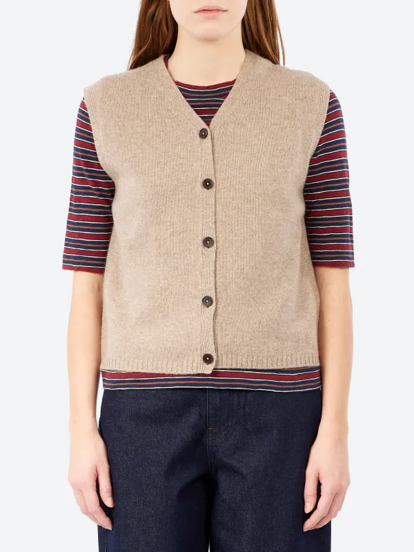 Wool Cashmere V-Neck Tank sold by gravitypope