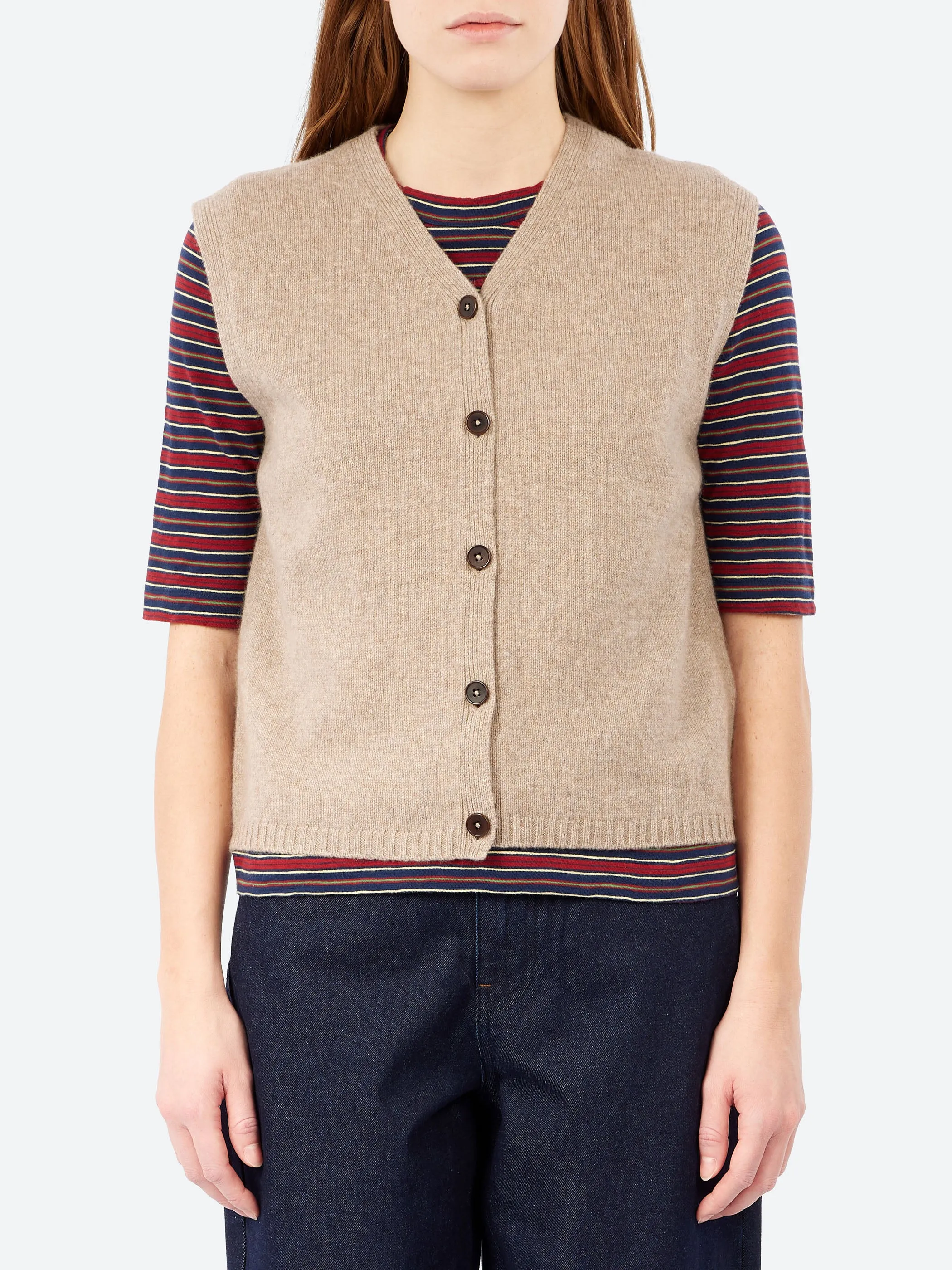 Wool Cashmere V-Neck Tank sold by gravitypope