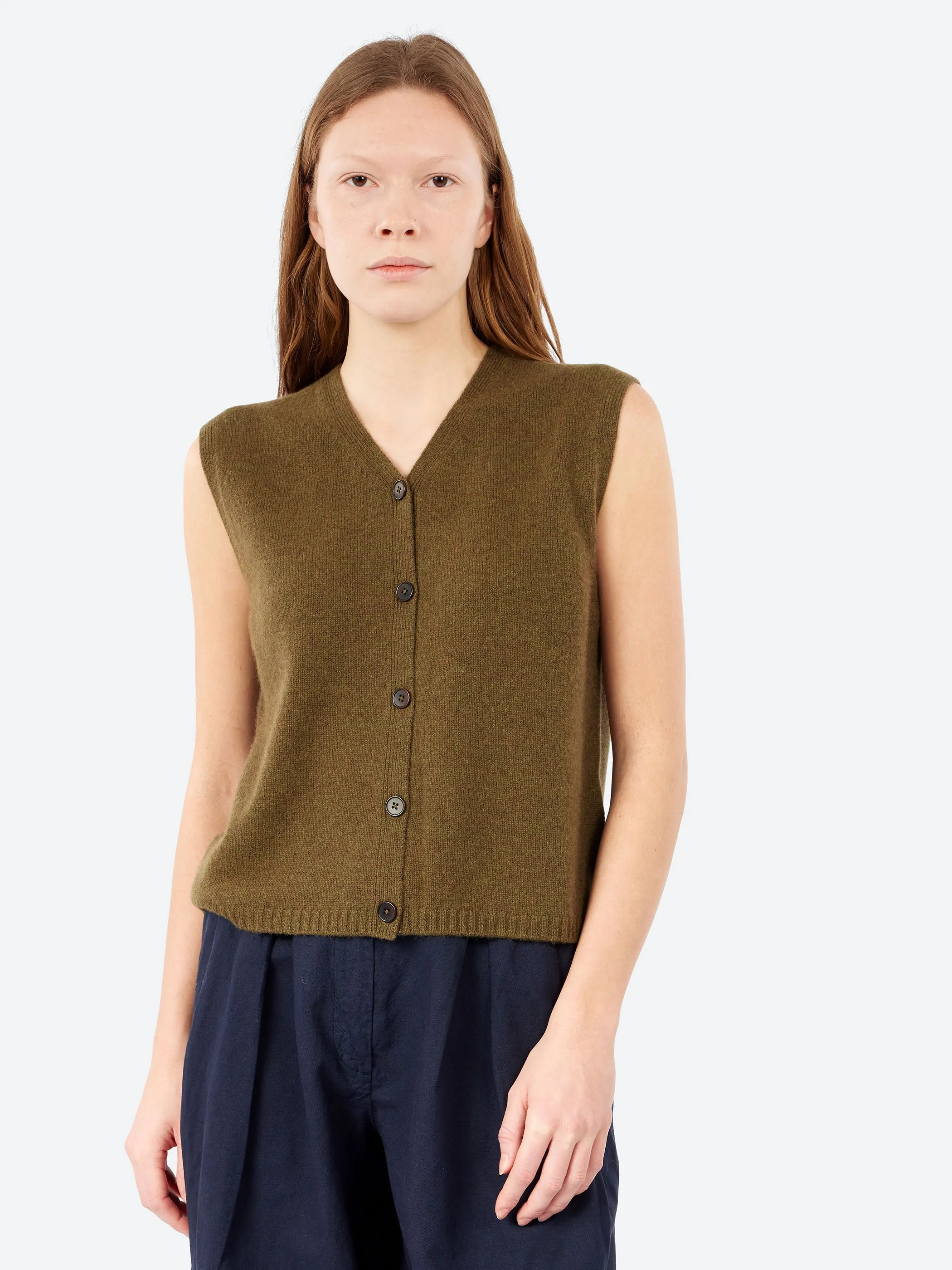 Wool Cashmere V-Neck Tank sold by gravitypope product image thumbnail 4